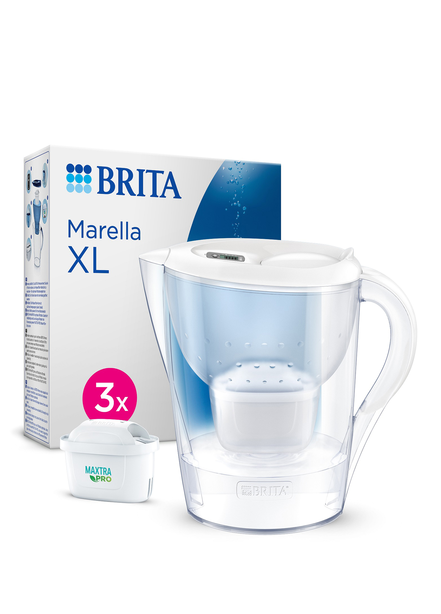 Marella Beyaz XL 3 Filtreli Su Arıtma Sürahisi 3,5 L