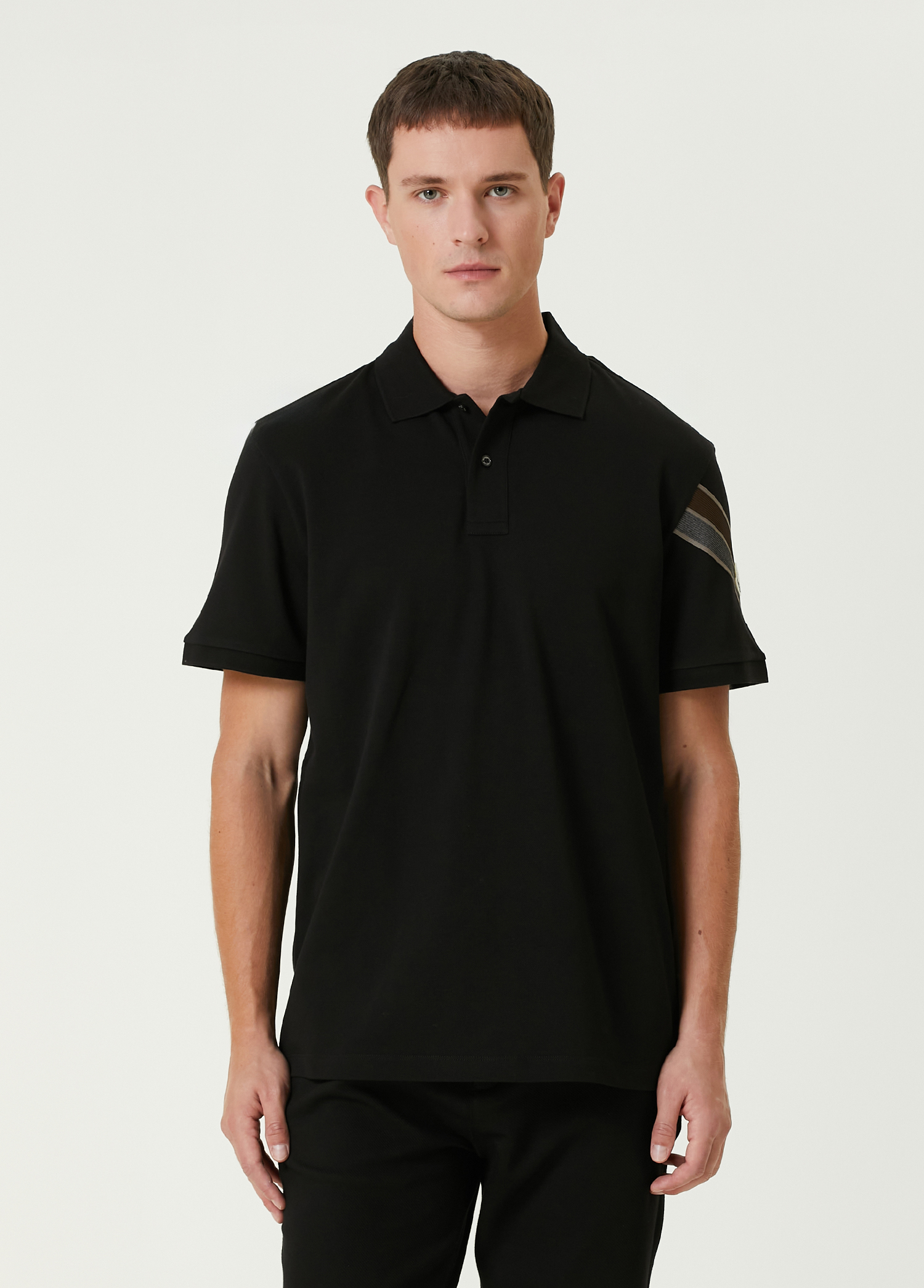 Siyah Polo Yaka T-shirt