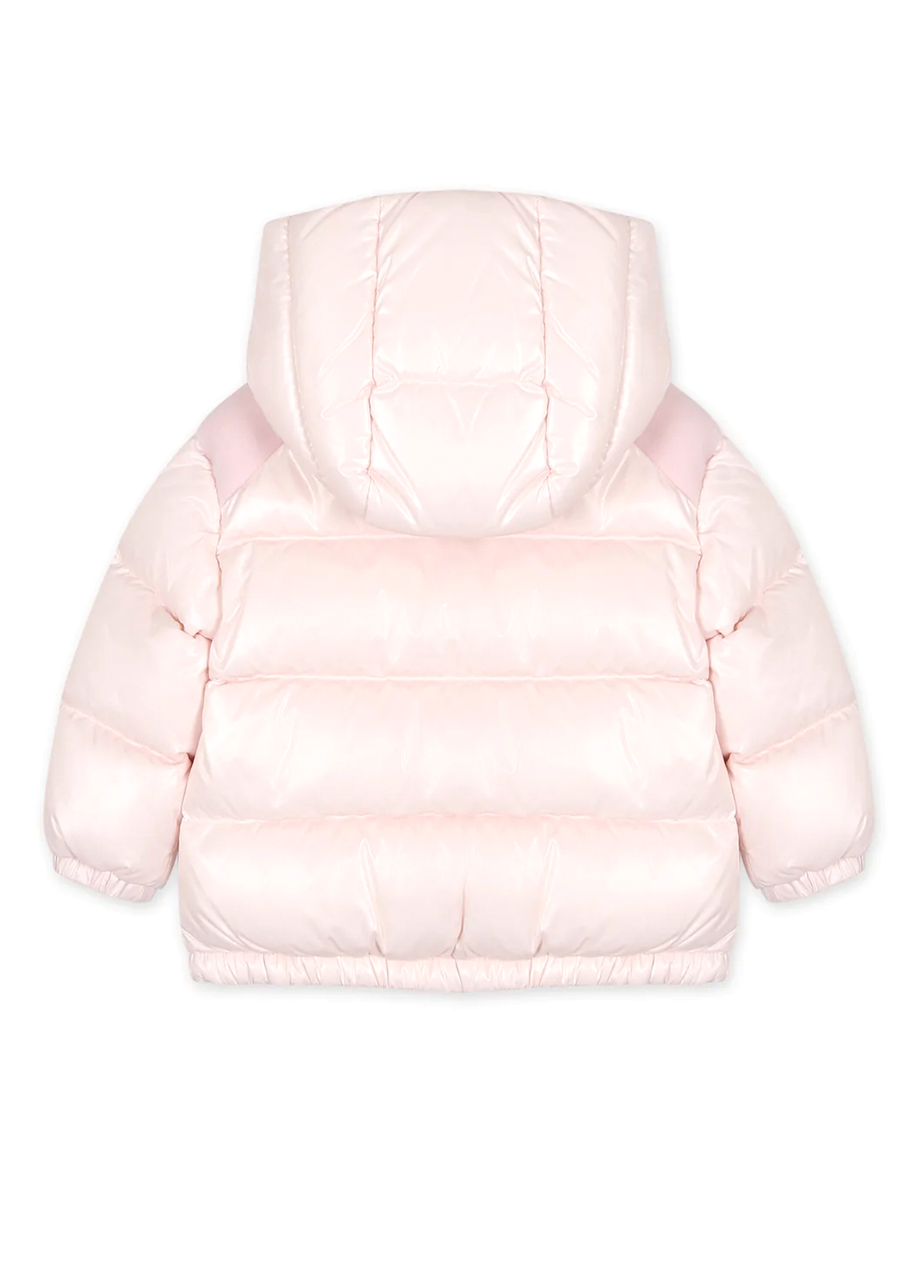 Moncler - Açık Pembe Logolu Kız Çocuk Mont - Açık Pembe