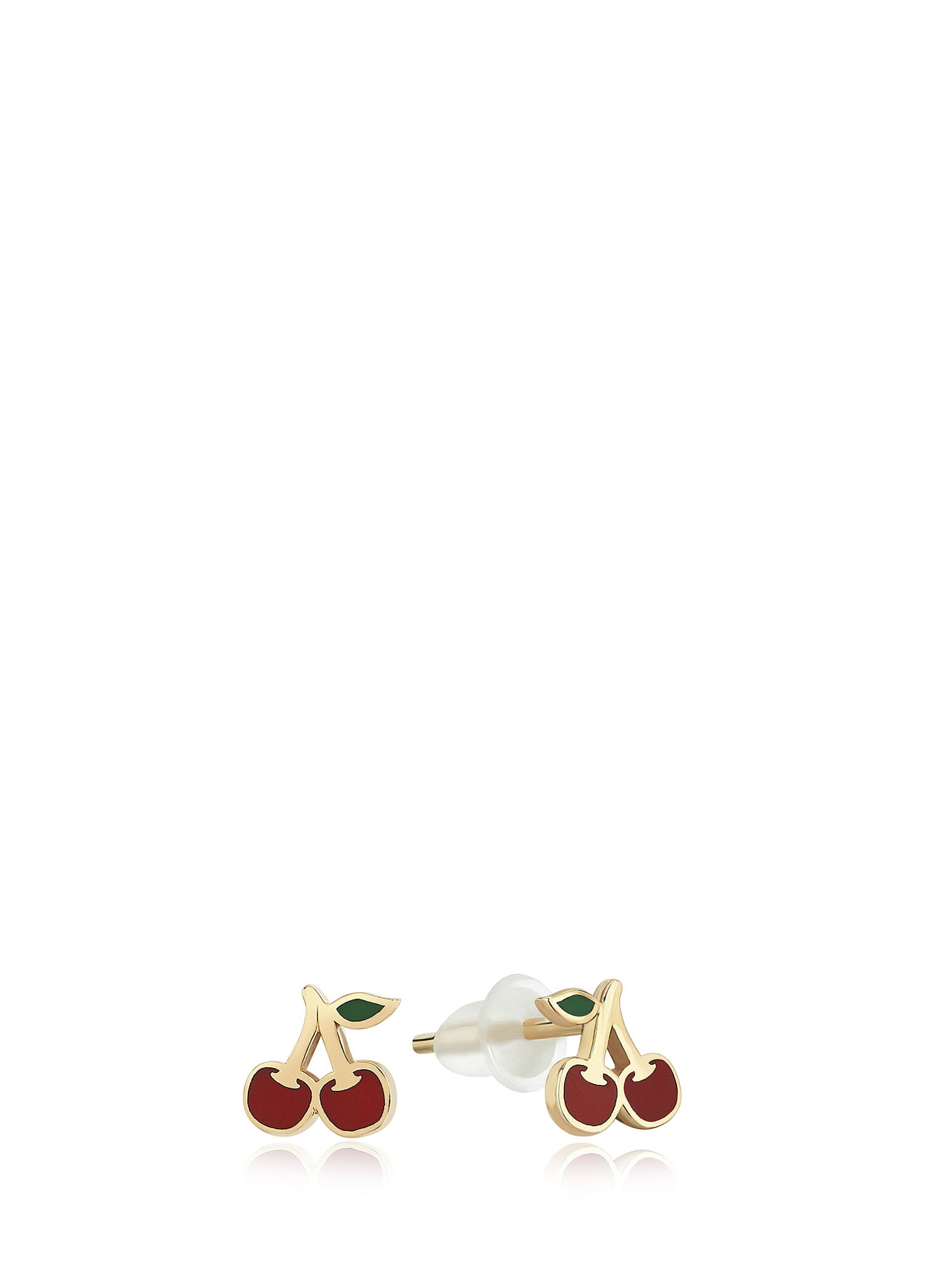 Cherry Earrings 14 Ayar Rose Gold Kız Çocuk Küpe