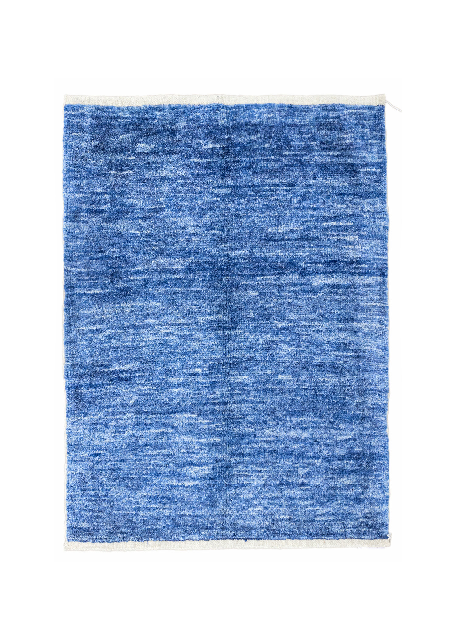 Kaunos El Dokuma Mavi Kendir Halı 104x114 cm