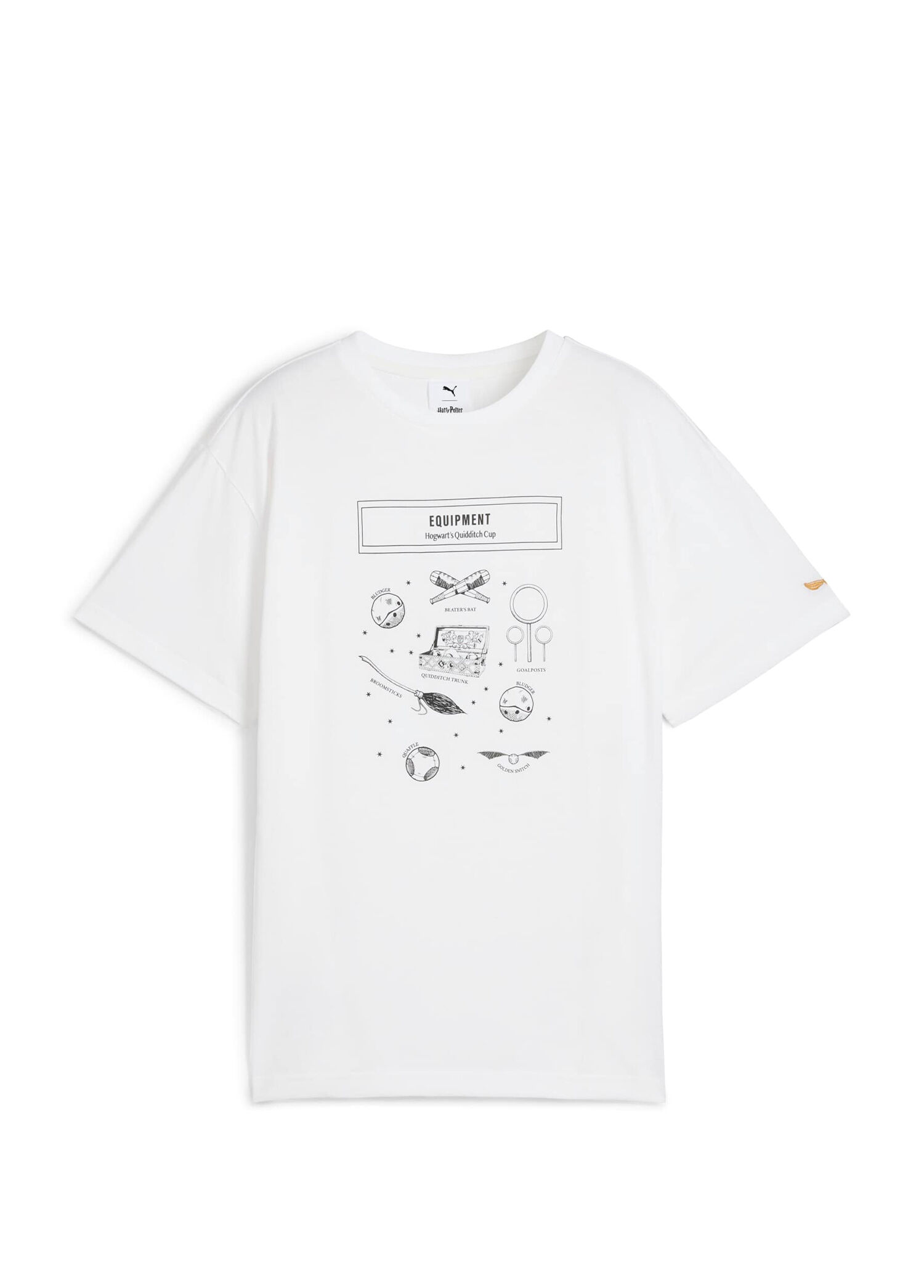 Puma x Harry Potter Puma White Rahat Kesim Kısa Kollu Erkek Çocuk T-Shirt