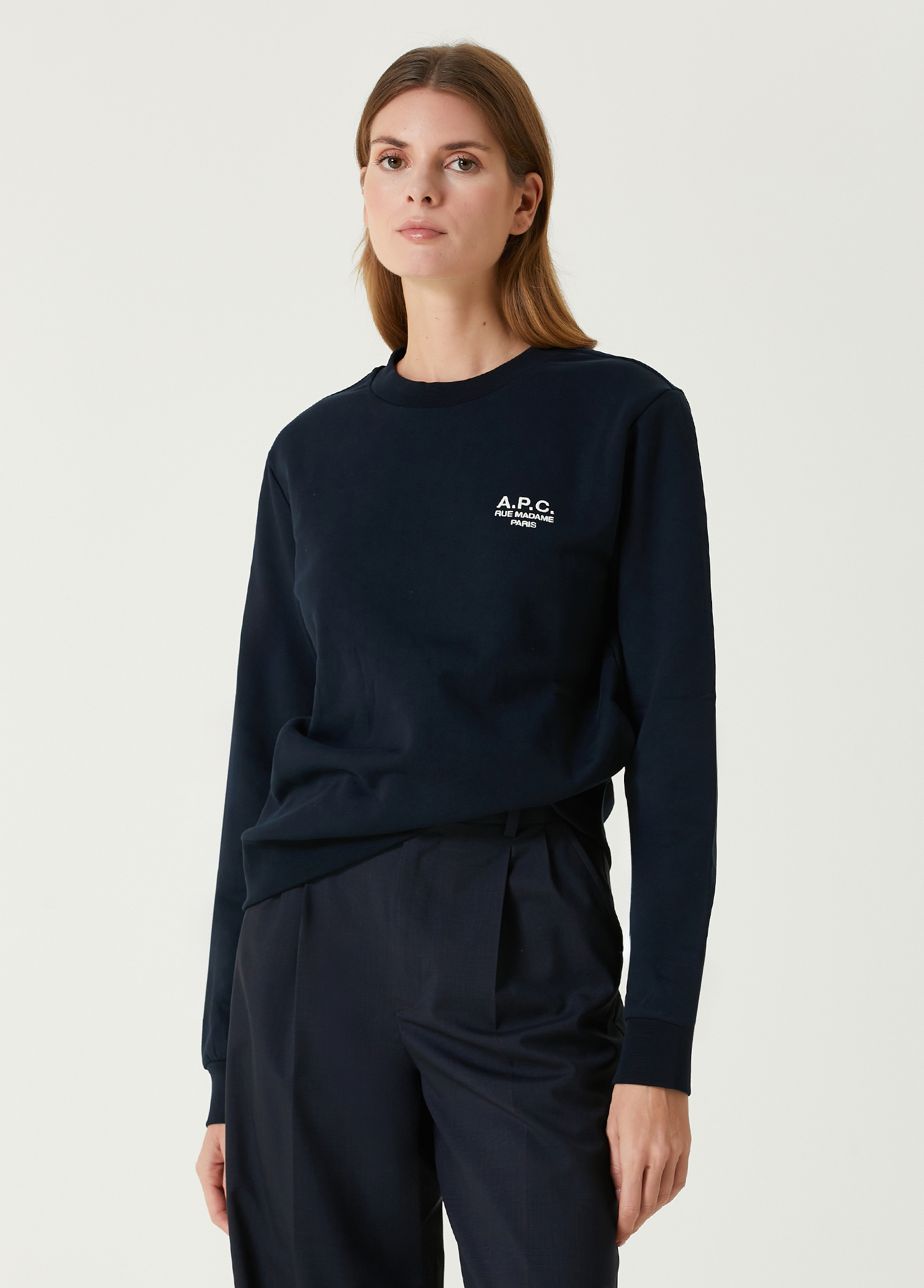 Lacivert Logolu Sweatshirt