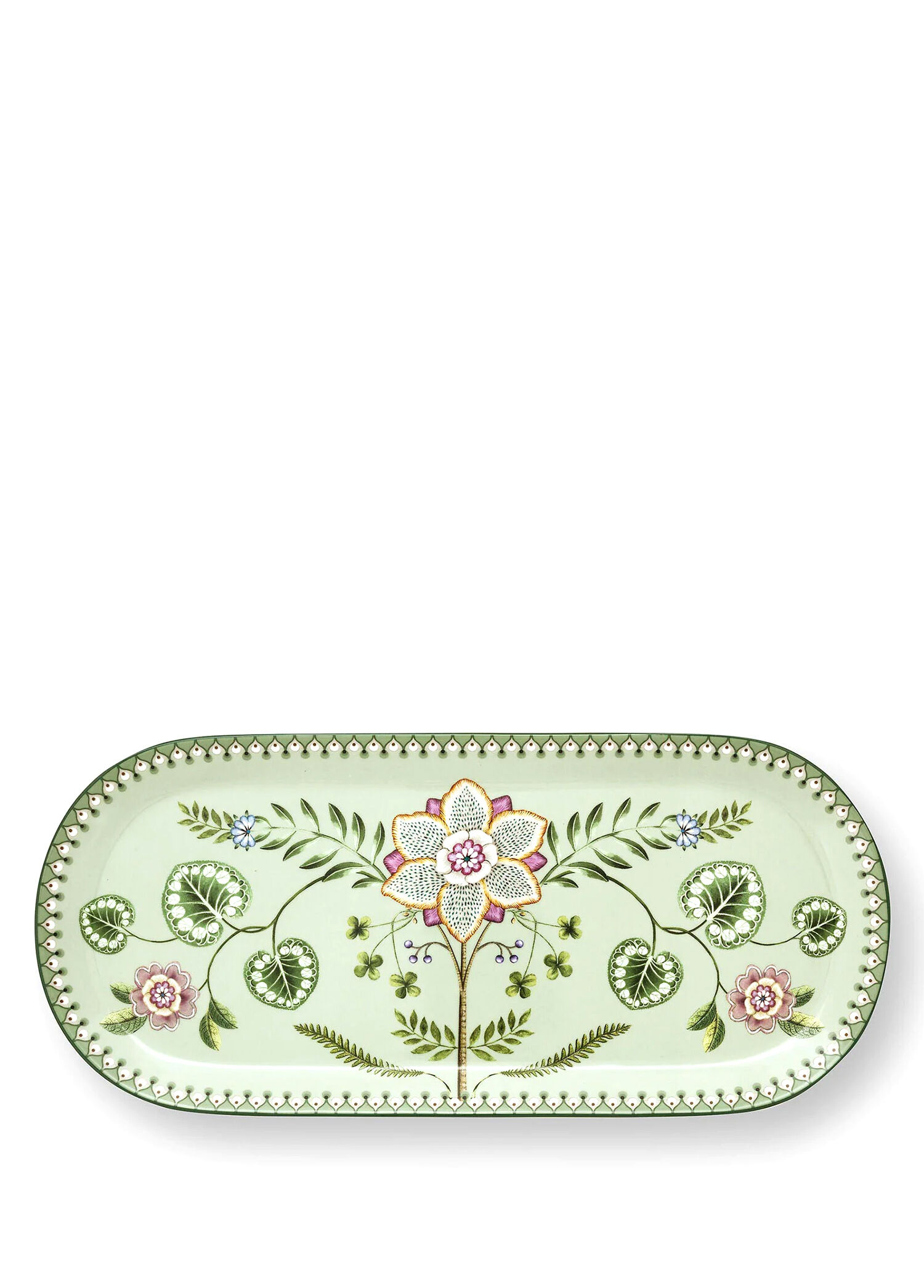 Lily & Lotus Desenli Porselen Servis Tabağı
