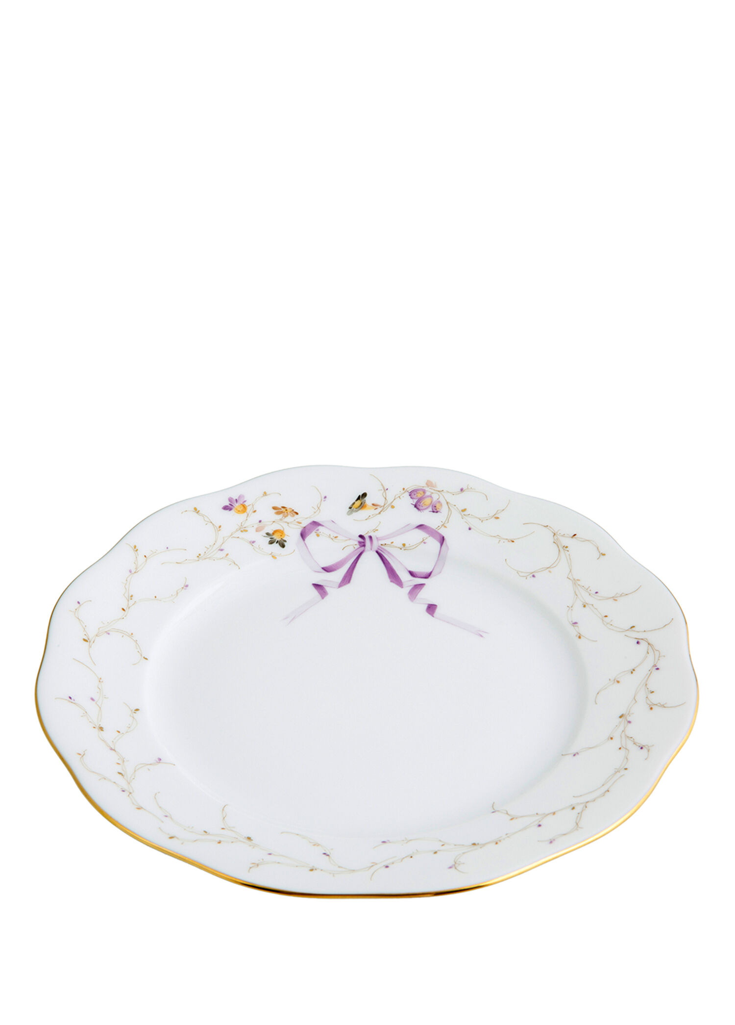 Eden Desenli Porselen Tatlı Tabağı 21 cm