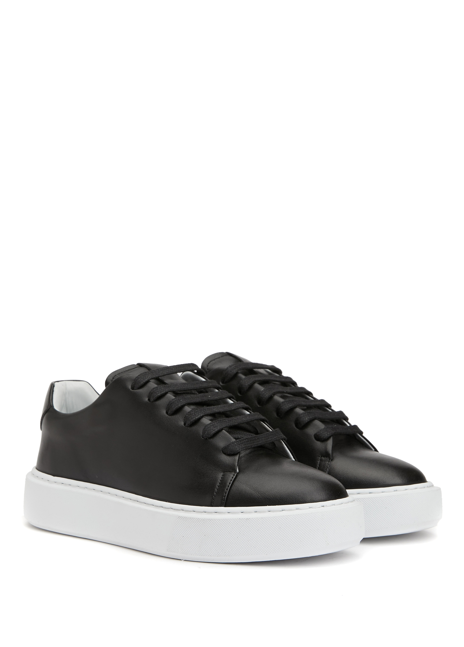 Siyah Kadın Deri Sneaker_1