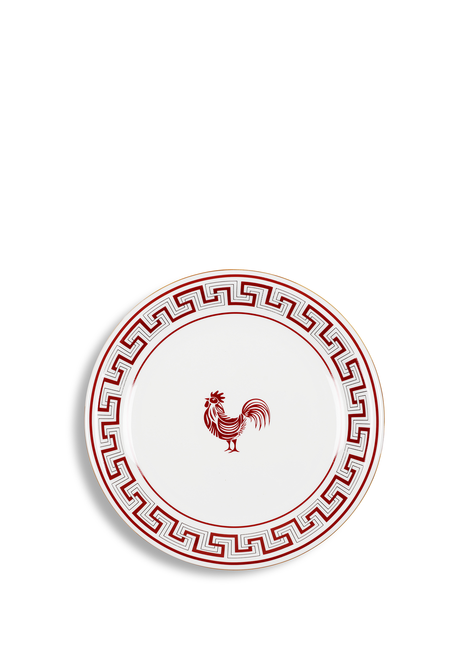 Lucky Rooster Collection Red Porselen Servis Tabağı 23 cm