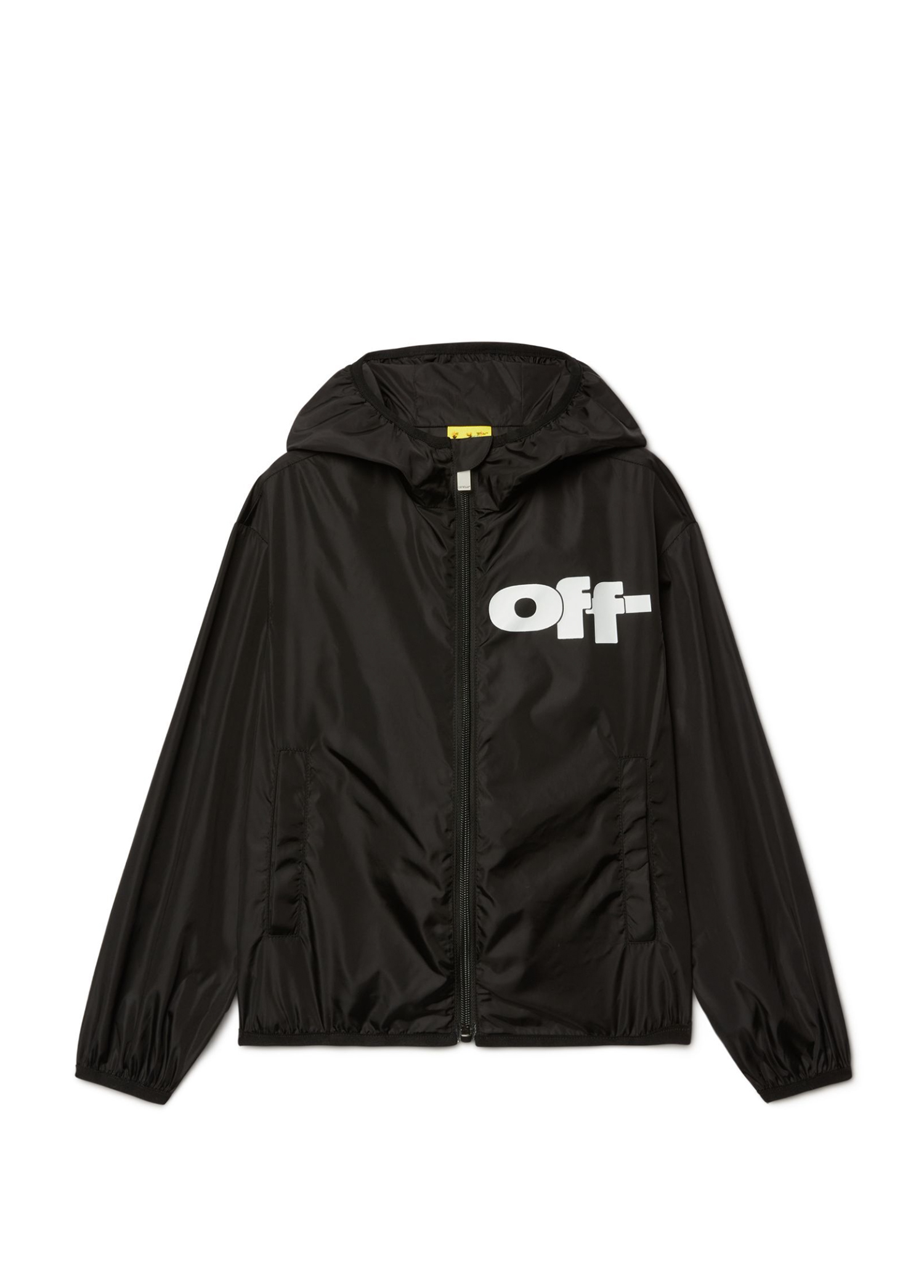 Off-White Black Hooded Boys Raincoat