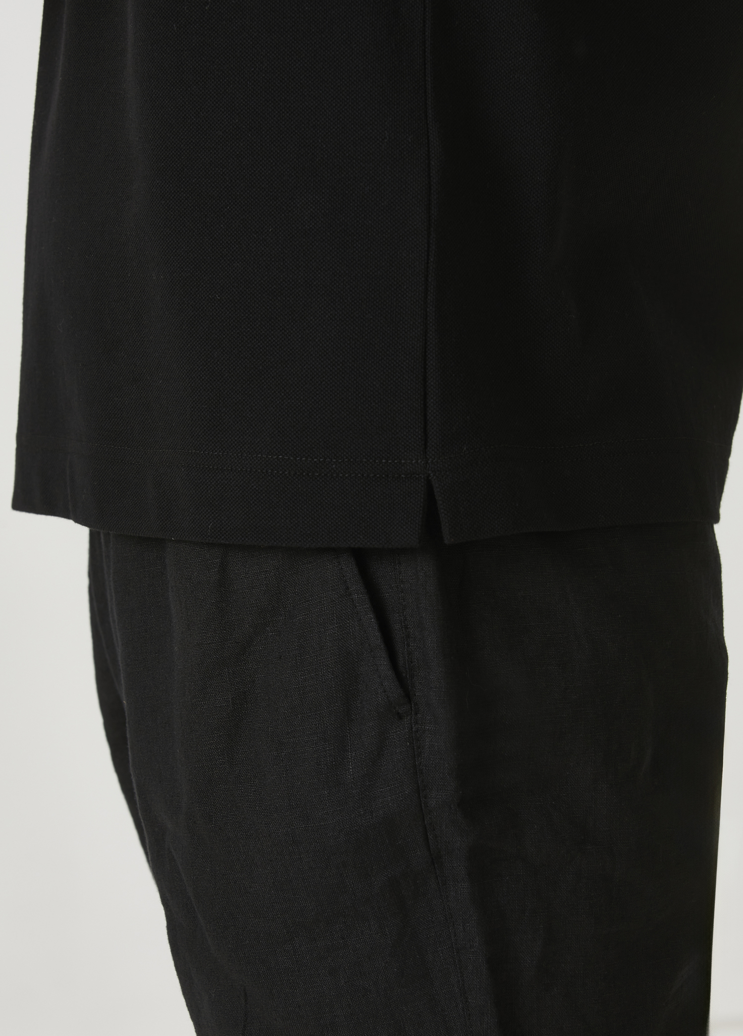 Comfort Fit Siyah Polo Yaka T-shirt_7