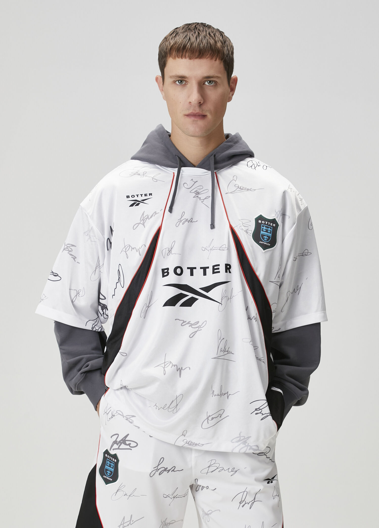 Reebok - Soccer Hybrid Kapüşonlu Sweatshirt - Siyah