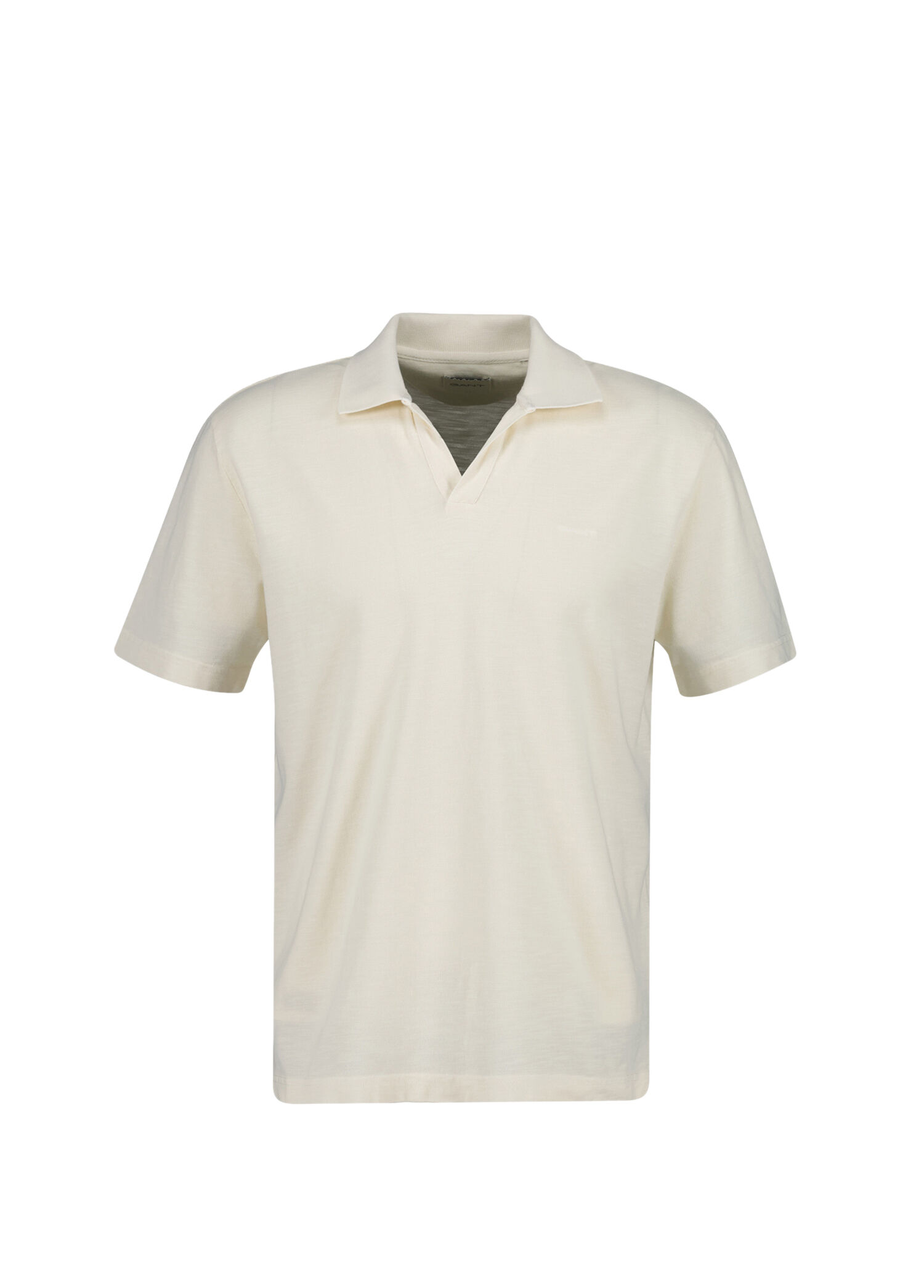 Krem Rengi Polo Yaka Regular Fit Kısa Kollu Erkek T-Shirt