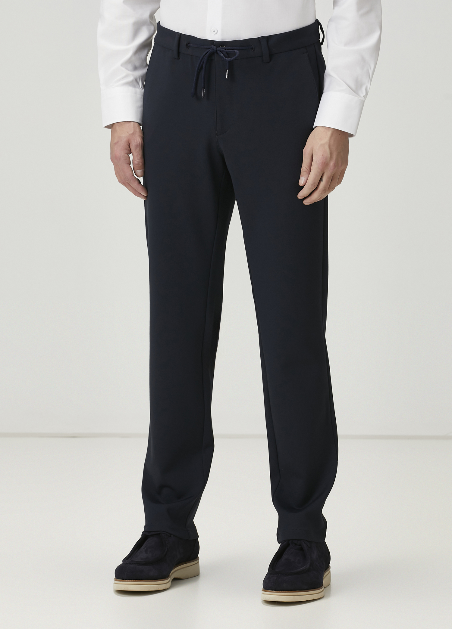 Lacivert Beli Kordonlu Chino Pantolon_1