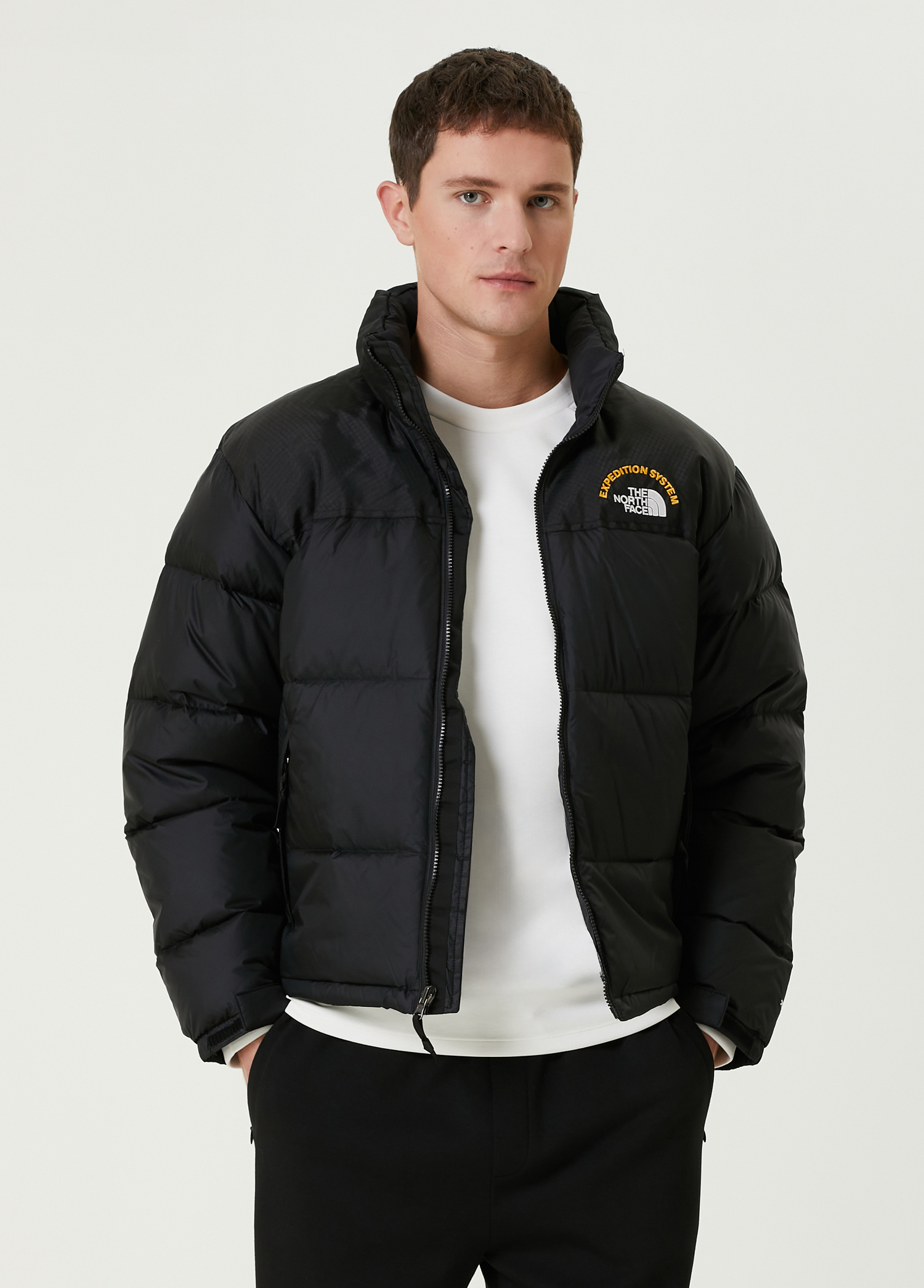 1996 Retro Nuptse Siyah Puff Mont