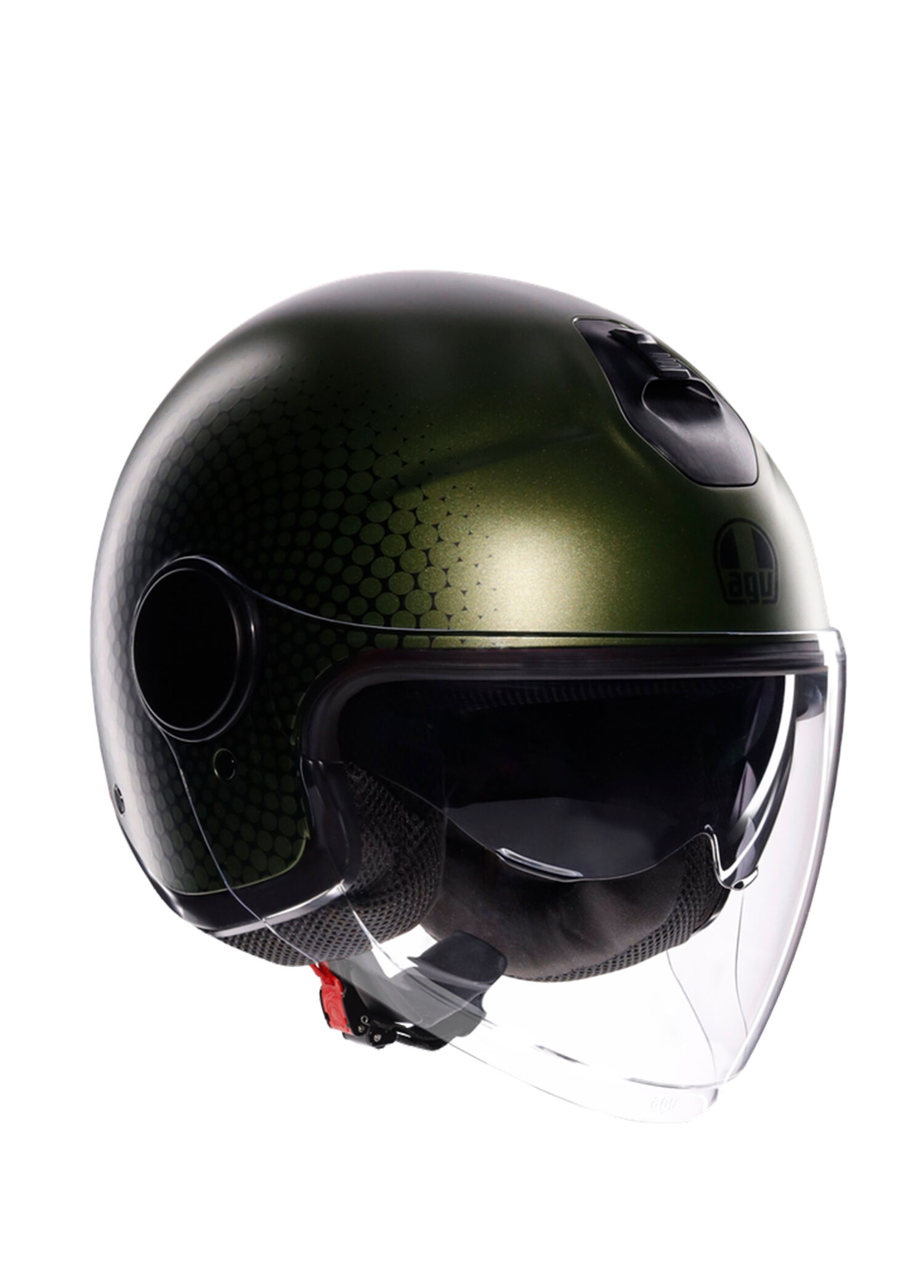 Eteres Andora Matt Green Black Açık Motosiklet Kaskı