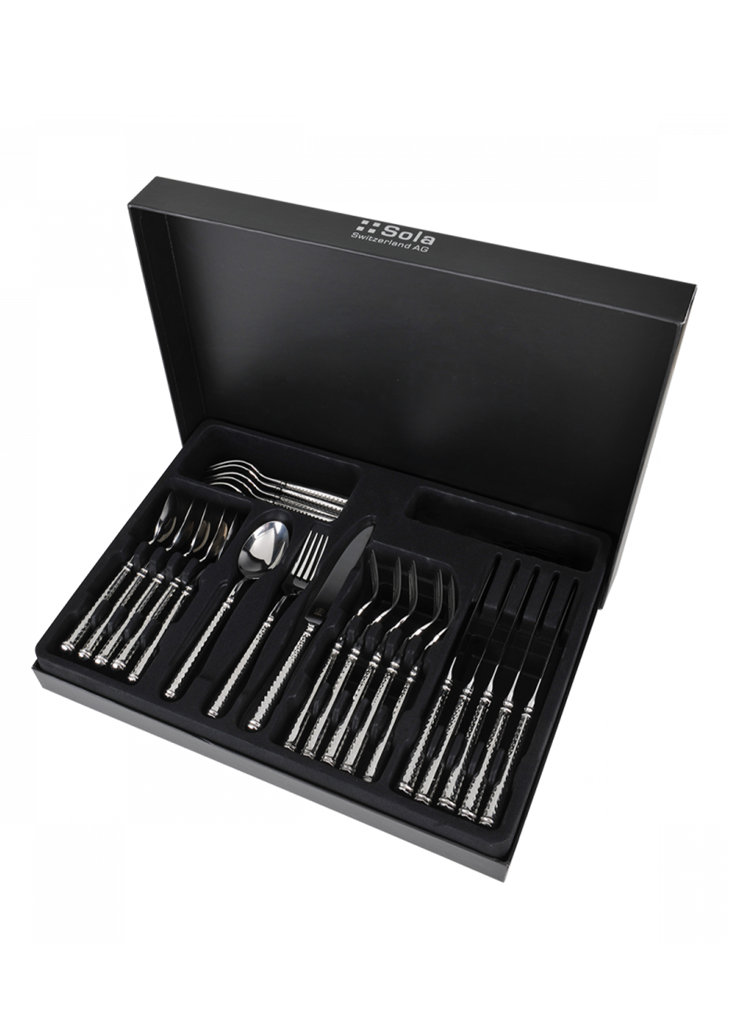 Sola Switzerland - Cubism 84 Parça Paslanmaz Çelik Çatal Bıçak