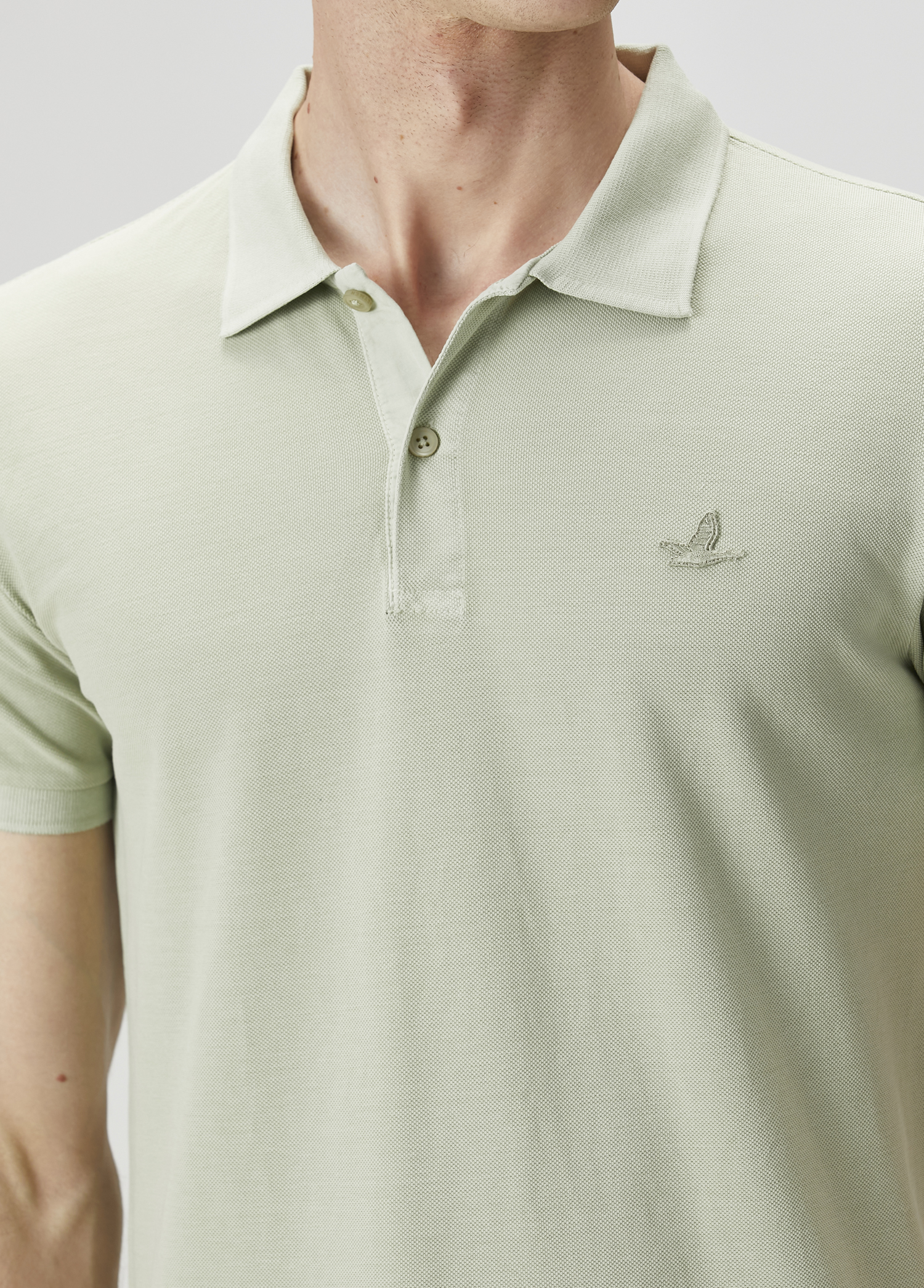 Açık Yeşil Polo Yaka T-shirt_4