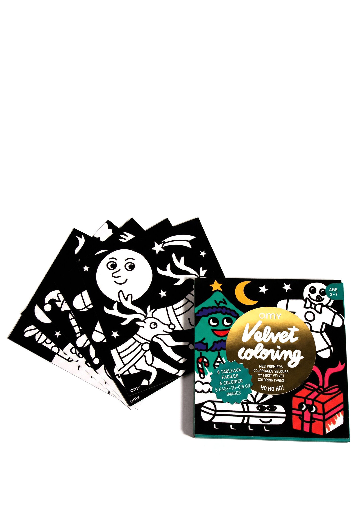 Velvet Coloring Ho Ho Ho Kadife Boyama Kartları