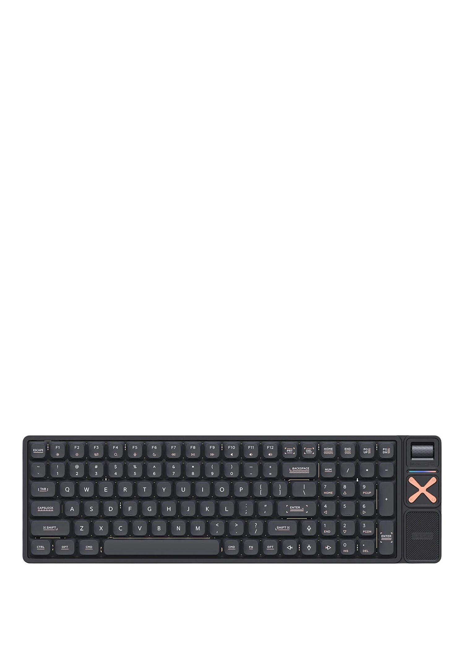 Magi96 Pro Shadow Black Gold Red Switch Hotswap RGB Kablosuz İngilizce Mekanik Gaming Klavye