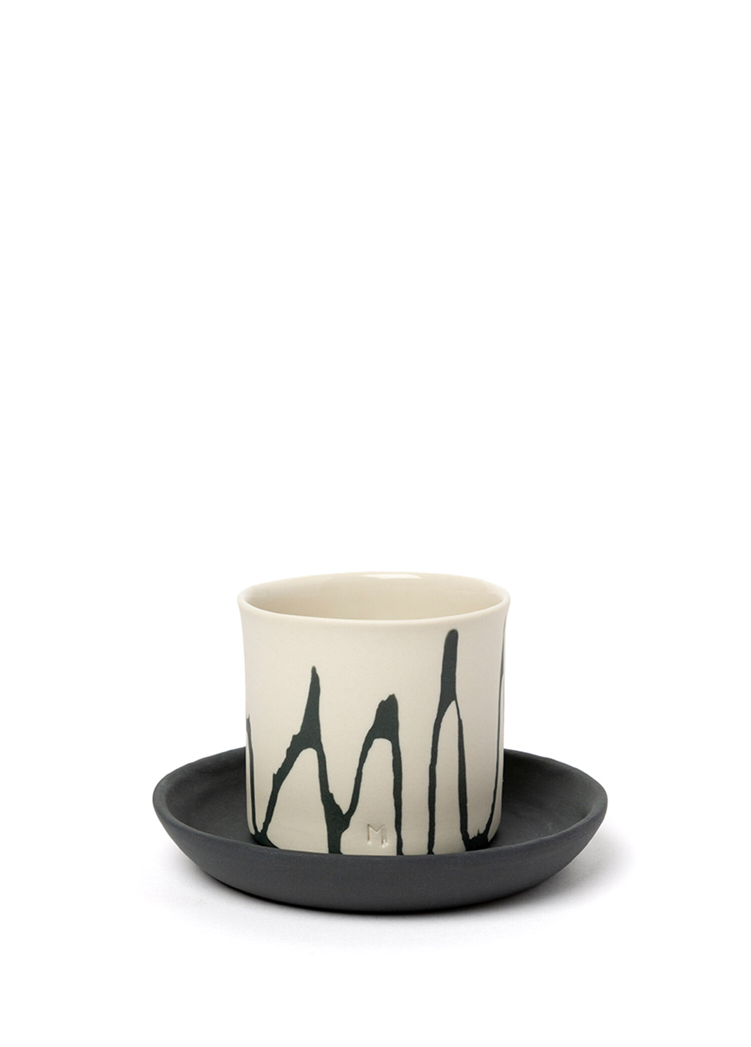 Noir Porselen Espresso Fincanı ve Tabağı