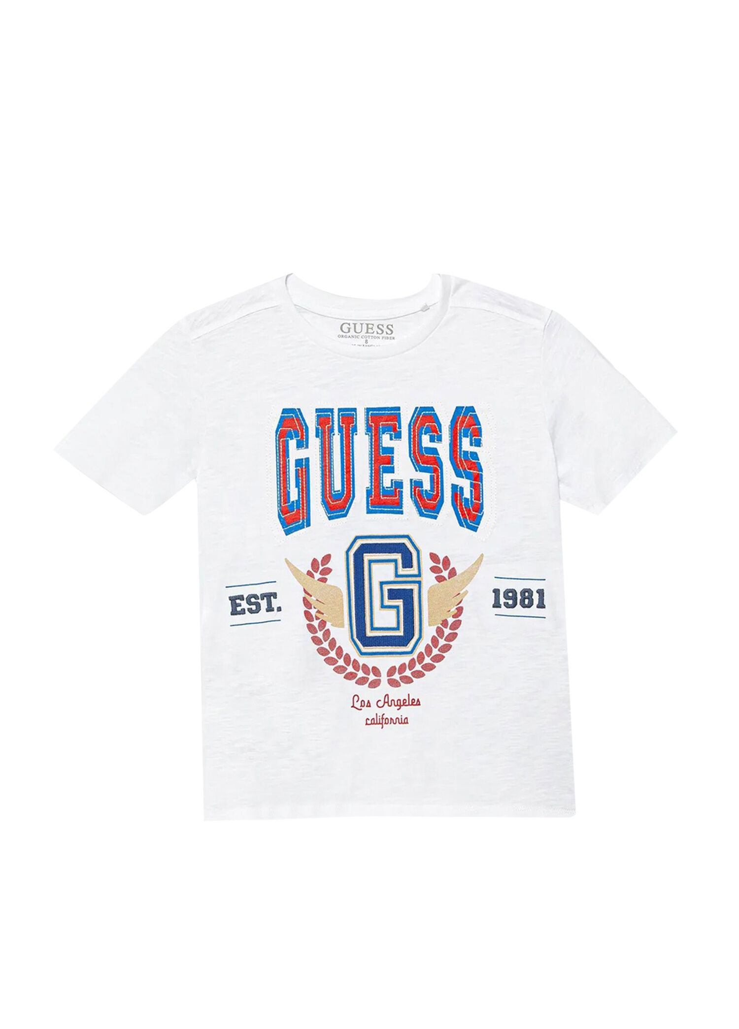 Beyaz Baskılı Kısa Kollu Erkek Çocuk T-Shirt