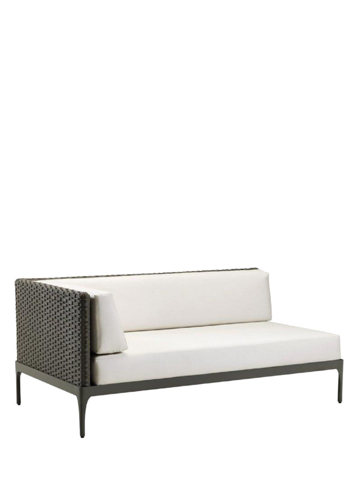 Infinity Warm Grey Wicker Alüminyum  XL Sol Modül Bahçe Koltuğu