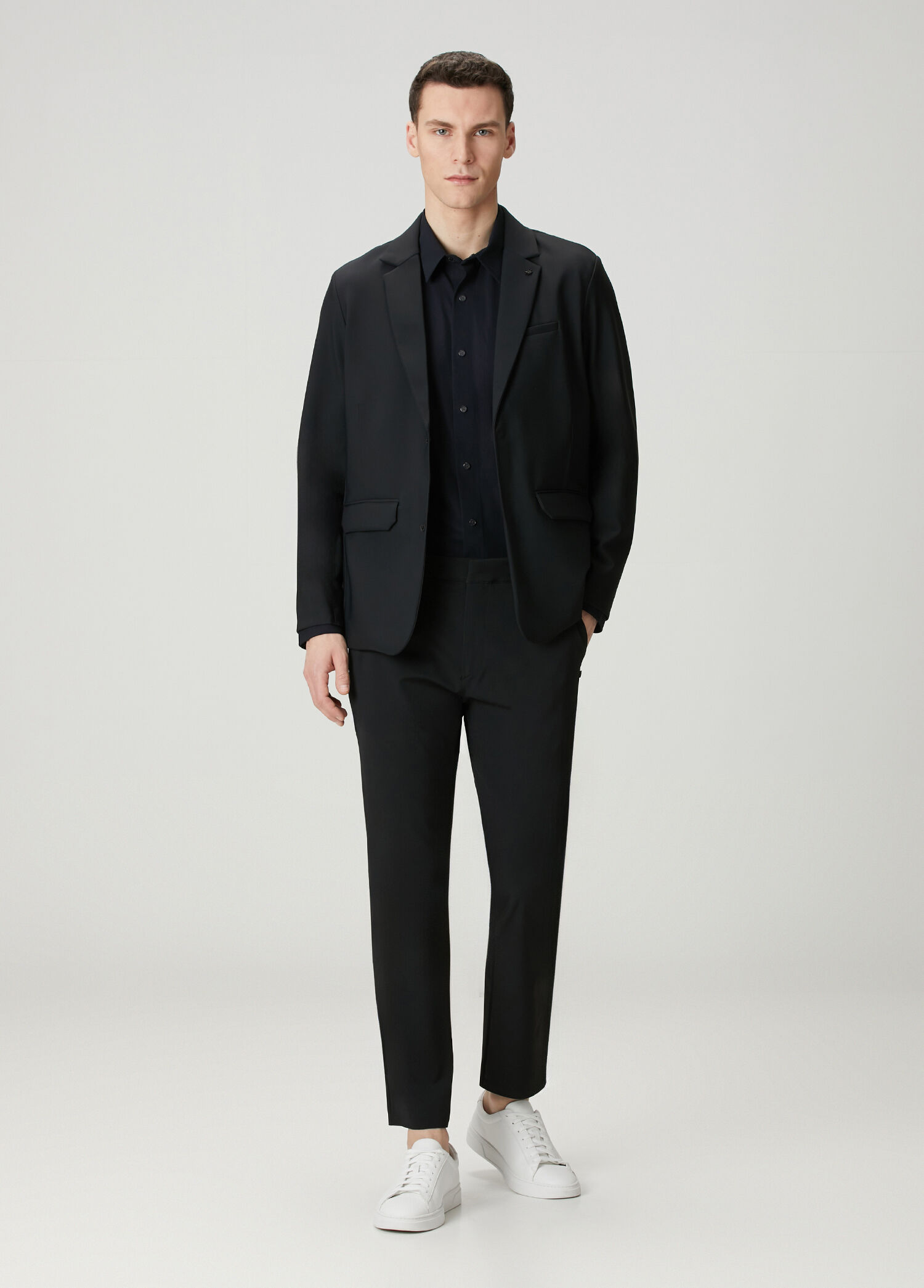 Comfy Technical Siyah Chino Pantolon