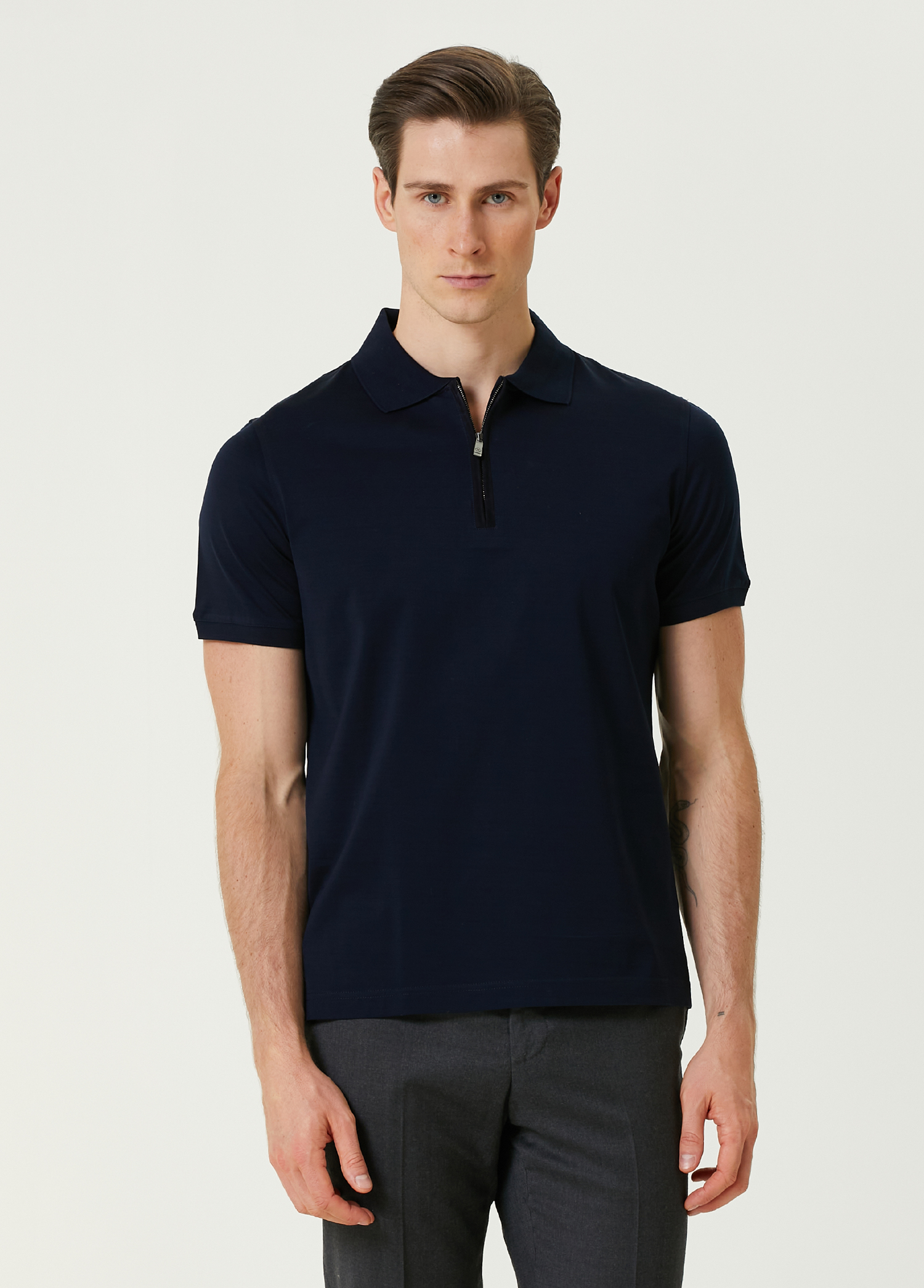 Lacivert Polo Yaka T-shirt