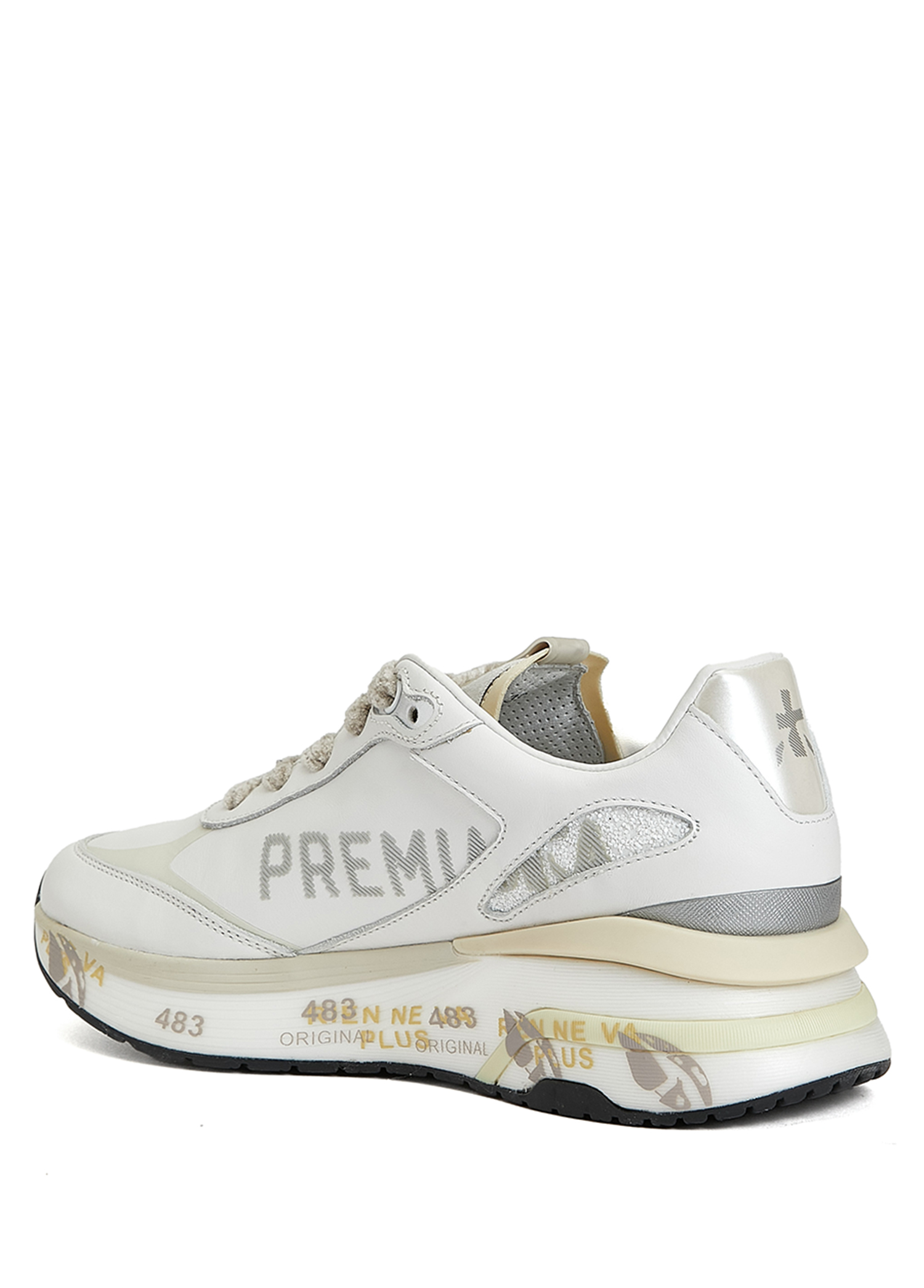 White Premiata Zeppa Premiata Moerund White Ecru Women's Sneakers