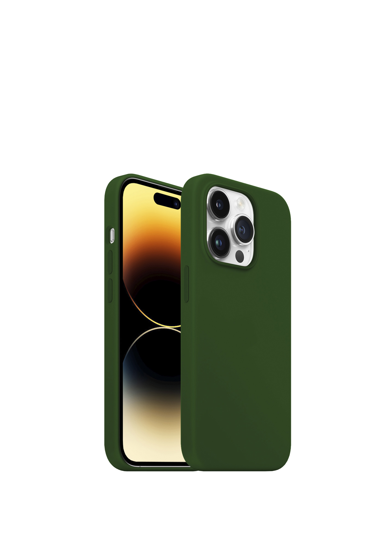 iPhone 14 Pro Rubber Fit Dark Green Plastik Kılıf