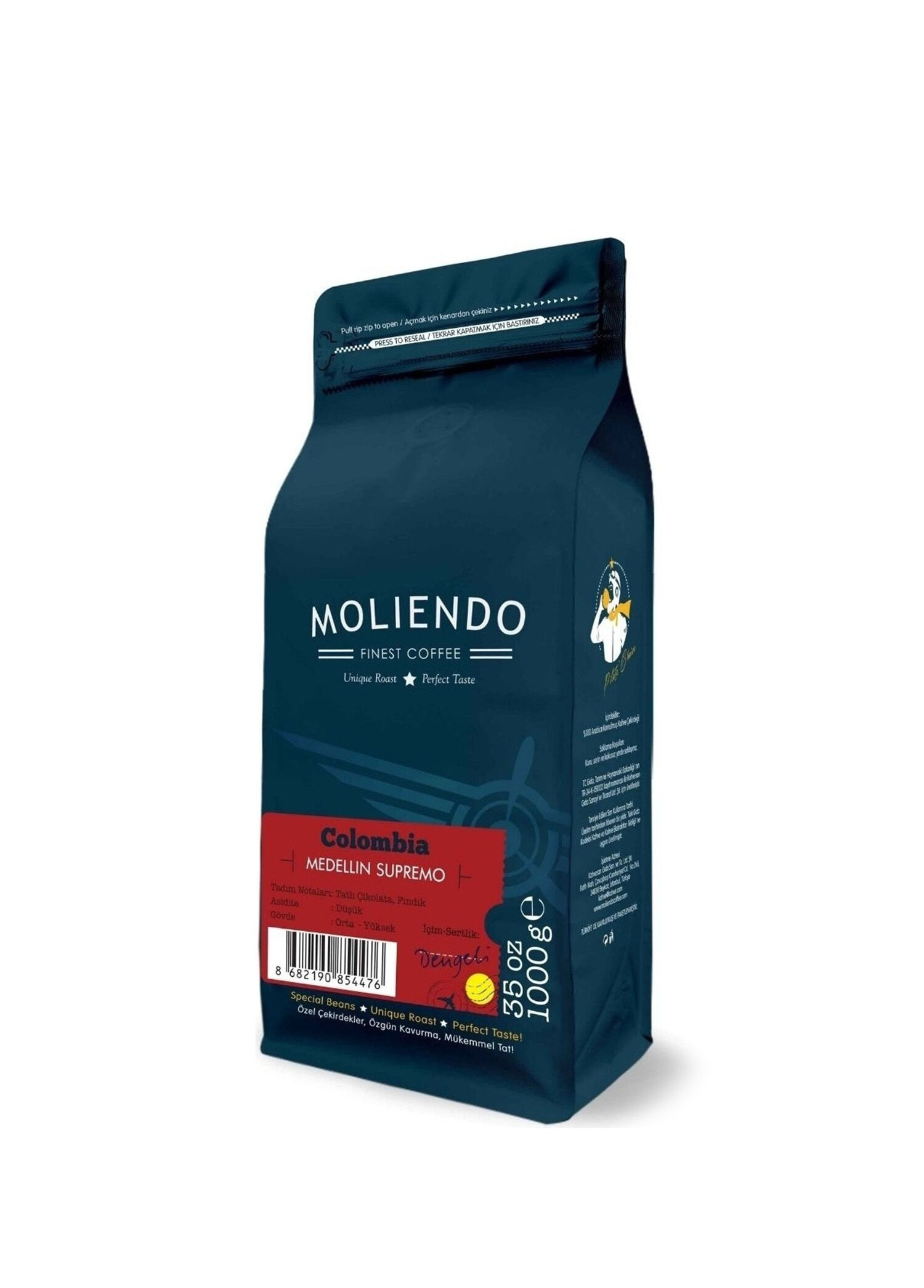 Colombia Medellin Supremo Yöresel Çekirdek Kahve 1000 gr