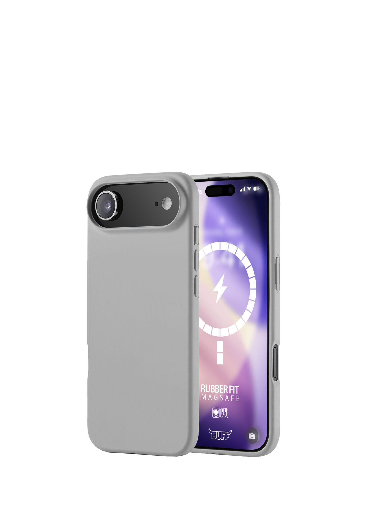 iPhone 17 Air Rubber Fit Gray Silikon Magsafe Uyumlu Telefon Kılıfı