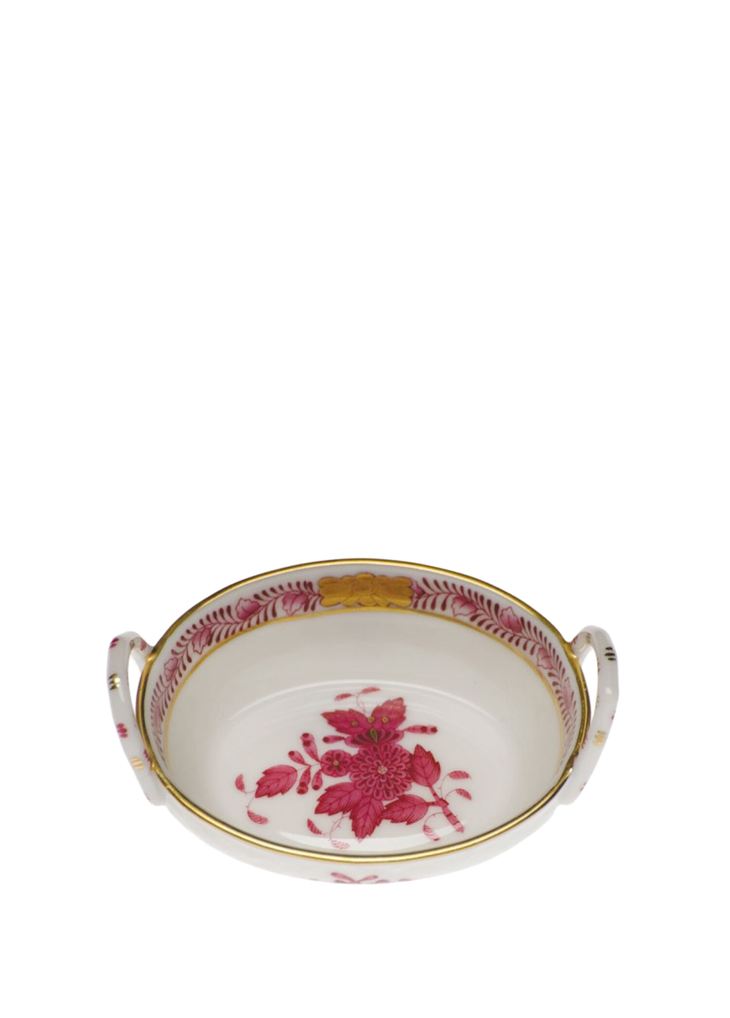 Apponyi Desenli Pembe Porselen Minik Sepet Şekerlik