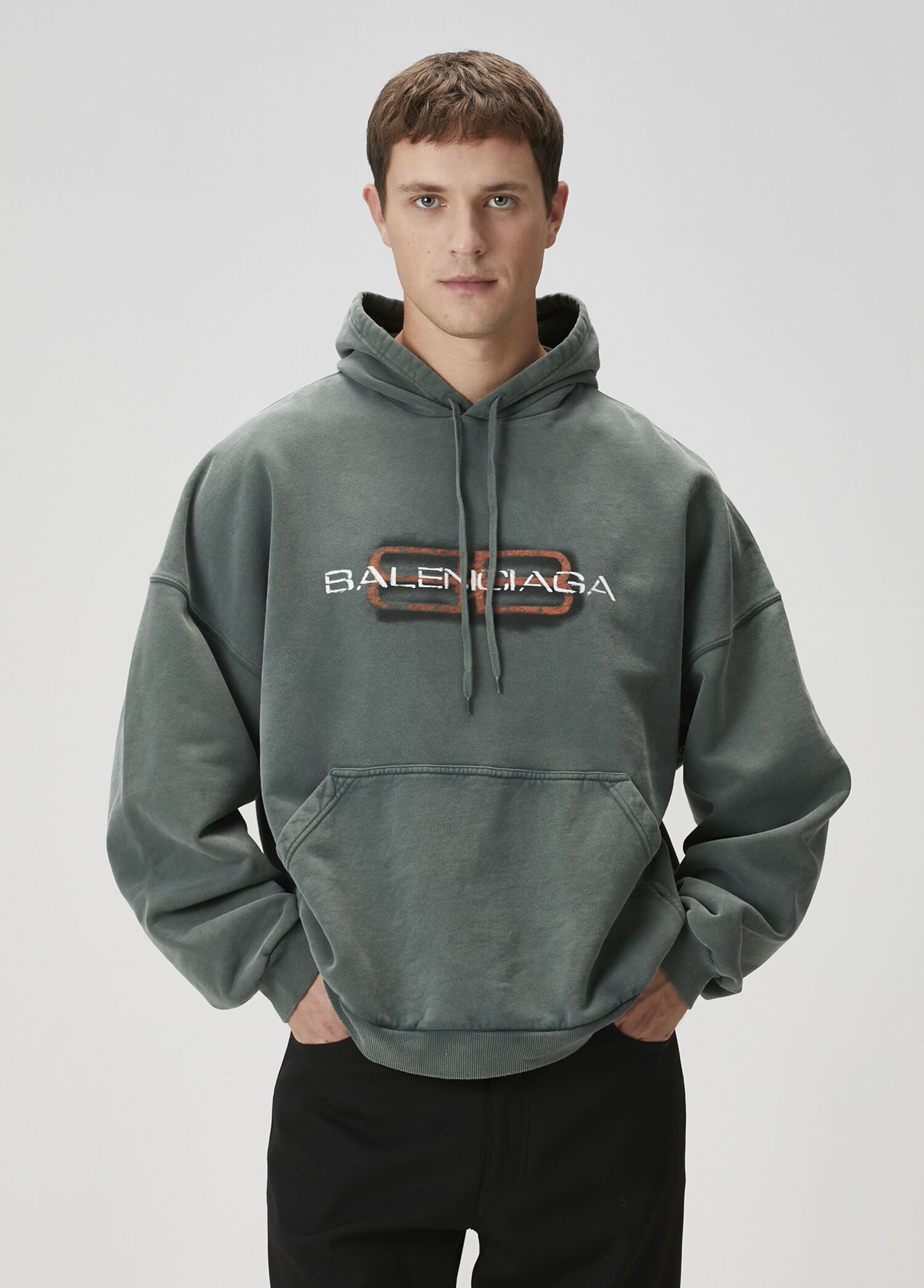 Haki Kapüşonlu Sweatshirt