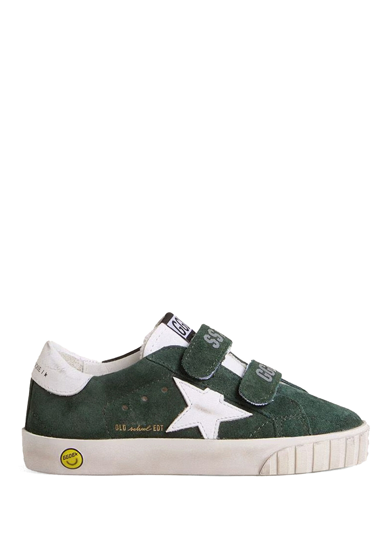 Old School Koyu Yeşil Unisex Çocuk Deri Sneaker