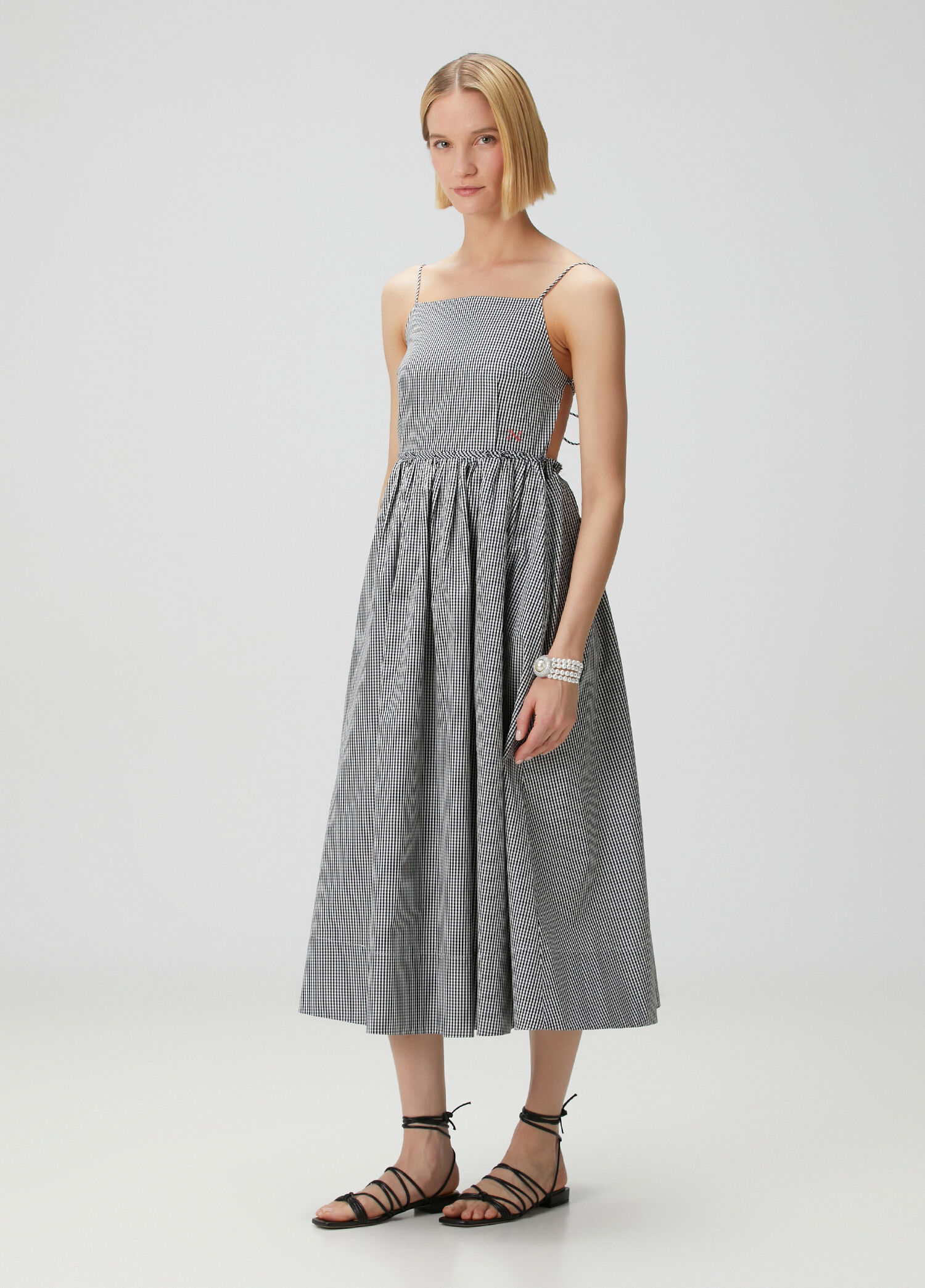 Park Life Black Gingham Midi Dress