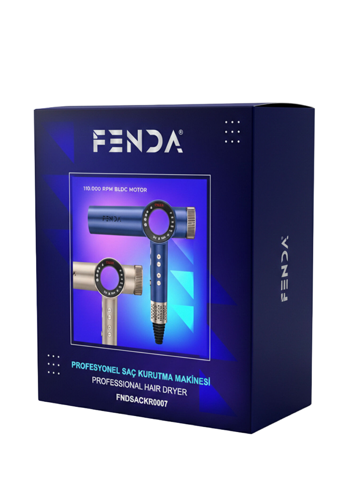FENDA - Profesyonel Bej Dijital Ekranlı Saç Kurutma ve