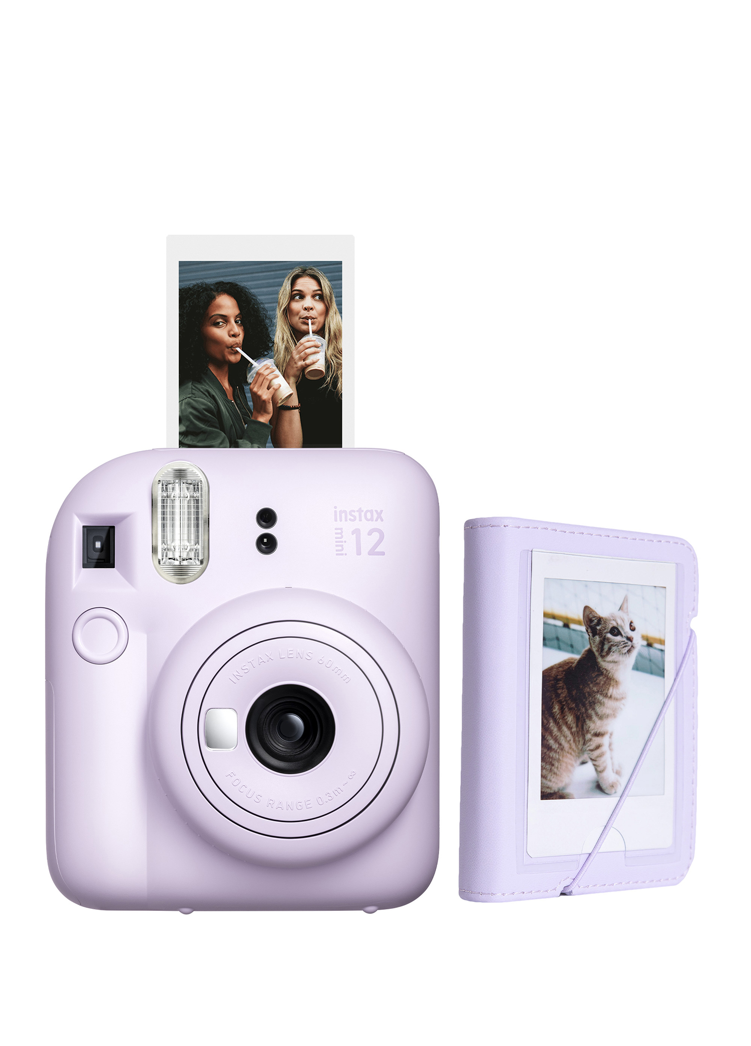 Instax Mini 12 Lila Fotoğraf Makinesi + 28'li Mini Albüm Seti