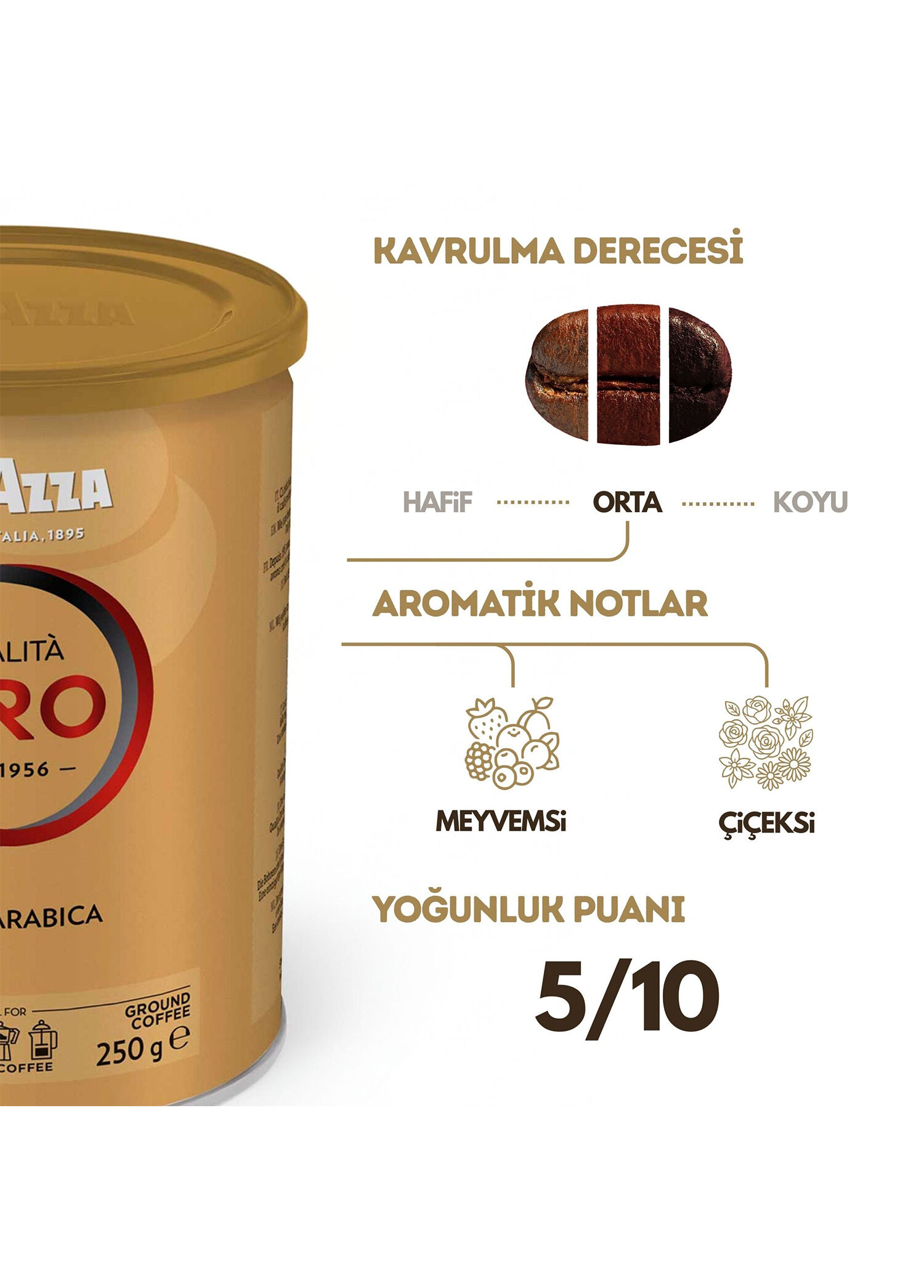Lavazza - Qualita Oro 100% Filtre Kahve 250 gr - Altın