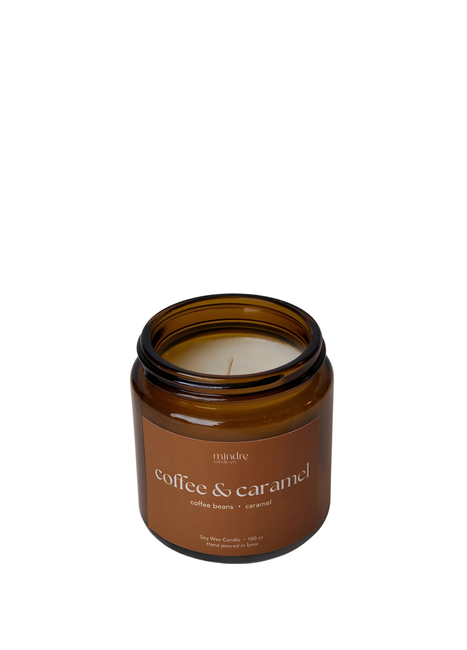 Amber Serisi Kahve Karamel Kokulu Soya Mumu 100 ml