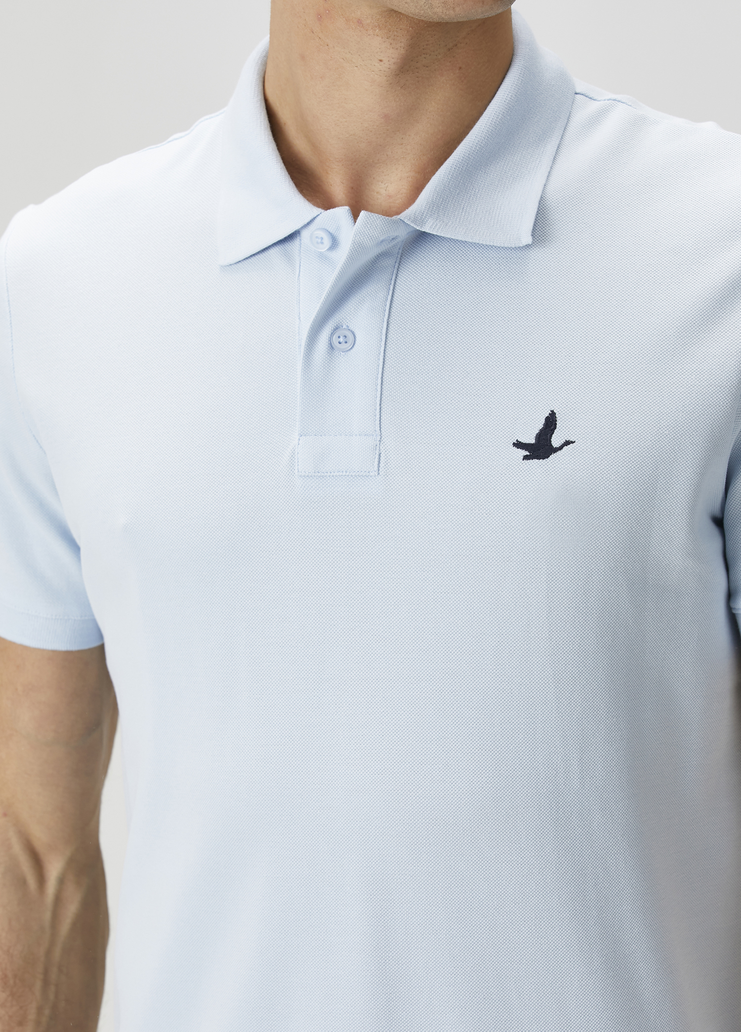 Açık Mavi Polo Yaka T-shirt_4