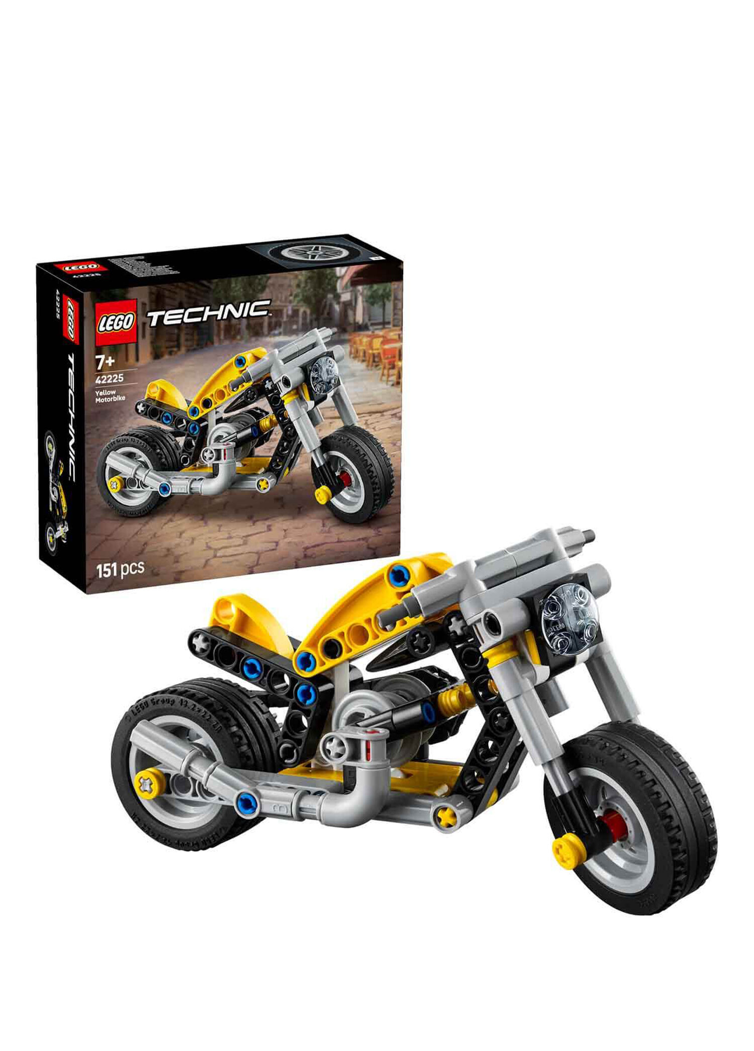 Technic Sarı Motosiklet 151 Parça 7+ Yaş Yapı Oyuncağı 42225