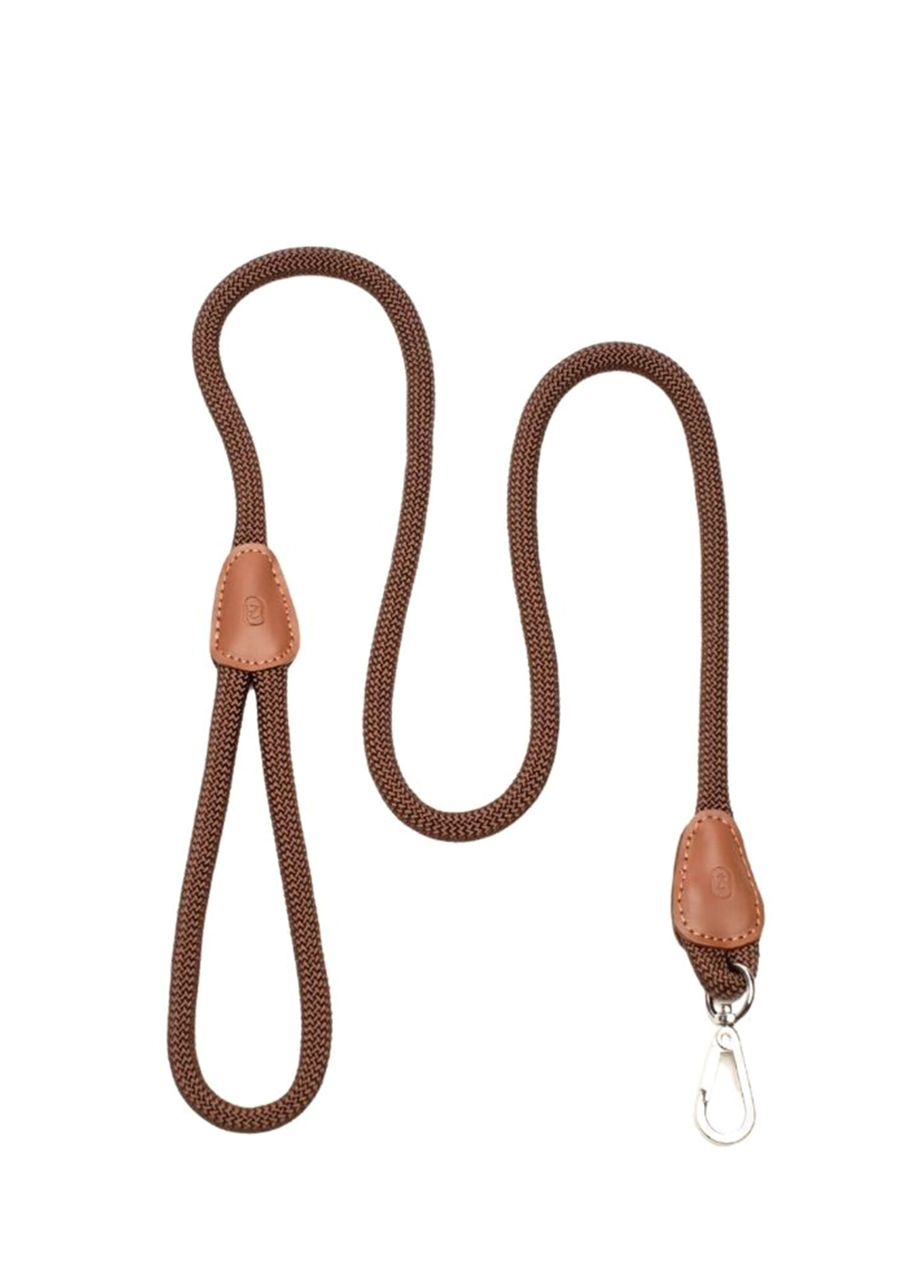Kahverengi Taba Paracord ve Deri Köpek Gezdirme Kayışı