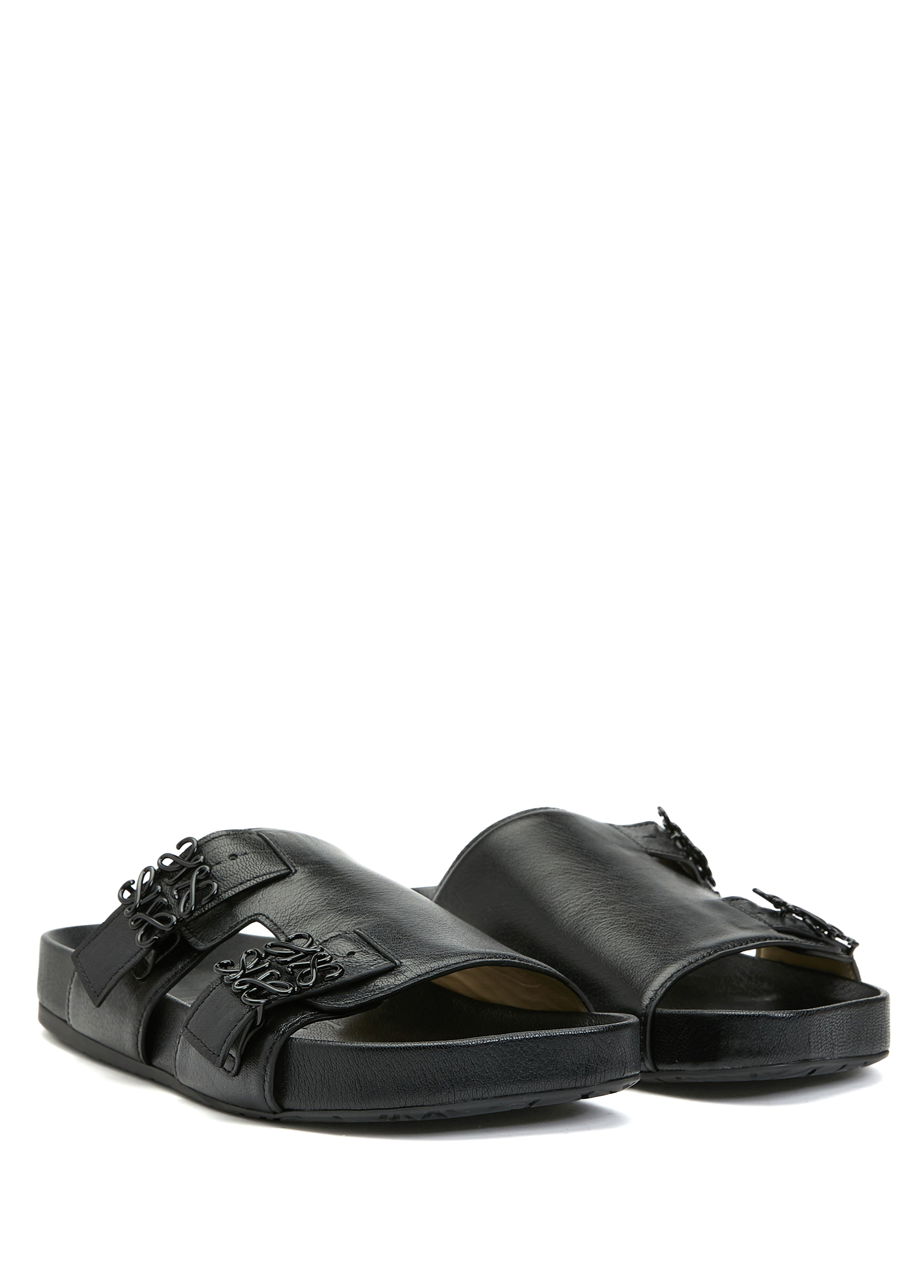 【新品】 SLIPPER　　　　 LEATHER/BLACK 26㎝ Black Patent leather slippers | PRADA