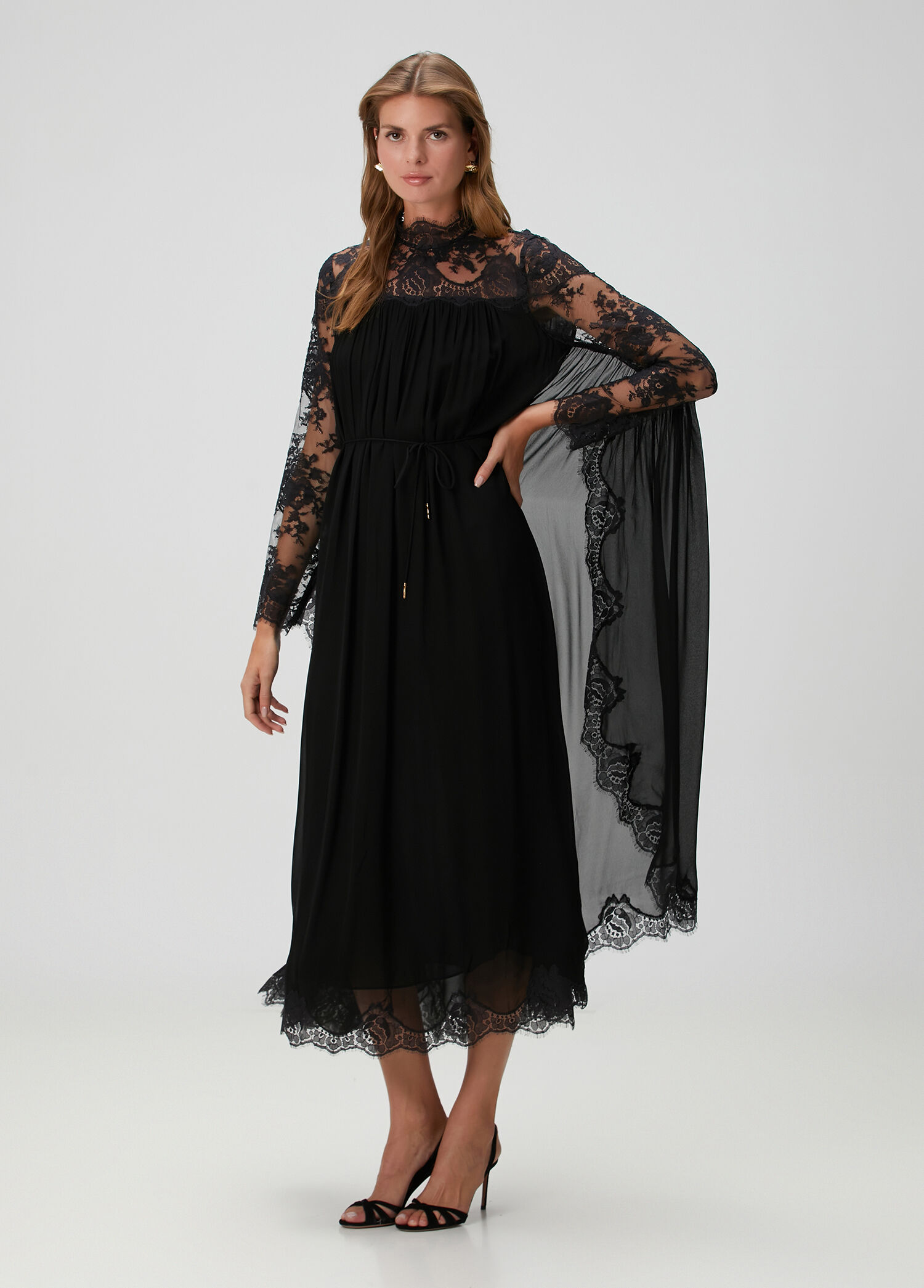 Zimmermann - Hypnotic Batwing Siyah Maksi Elbise - Siyah