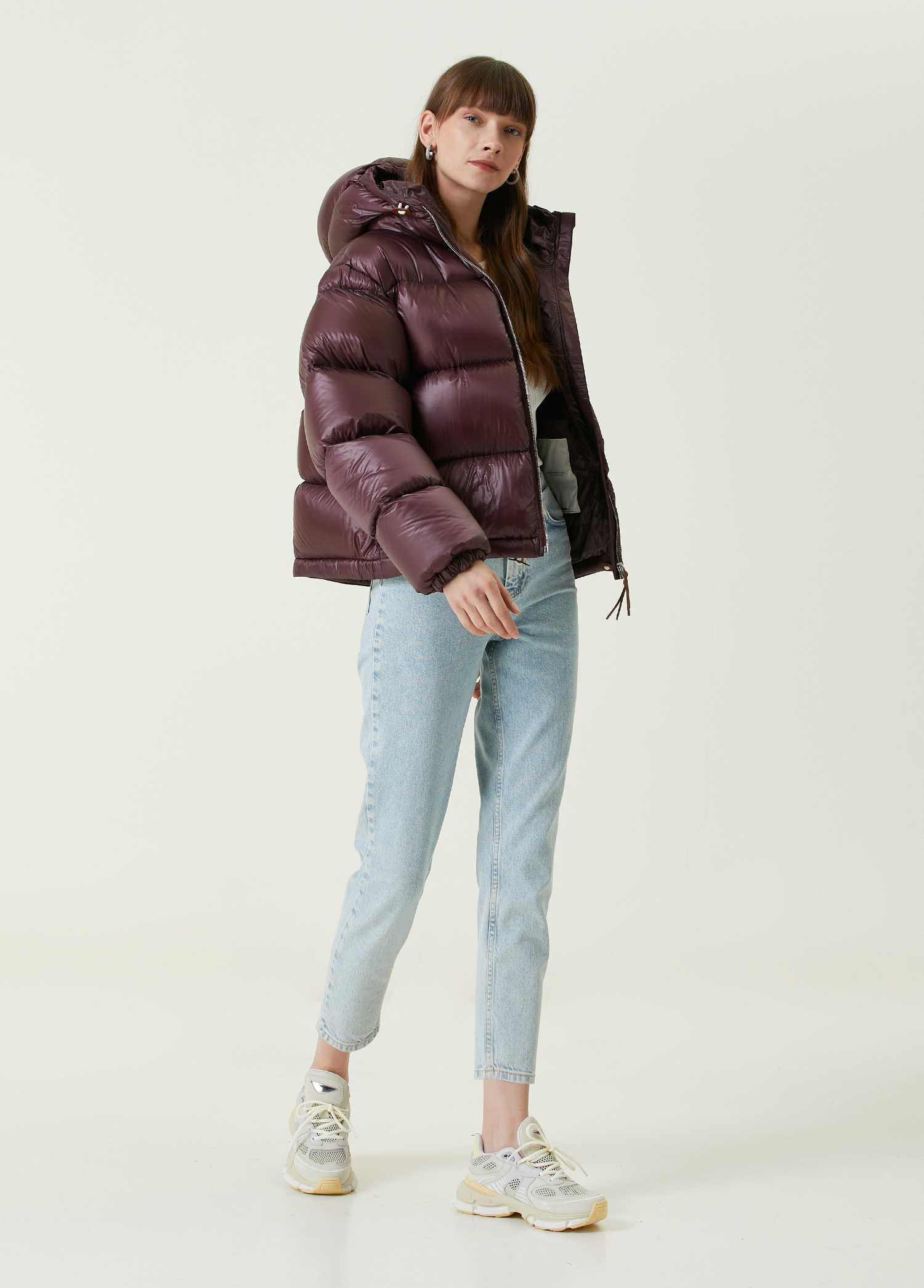 Jil Sander - Plum Hooded Puff Jacket