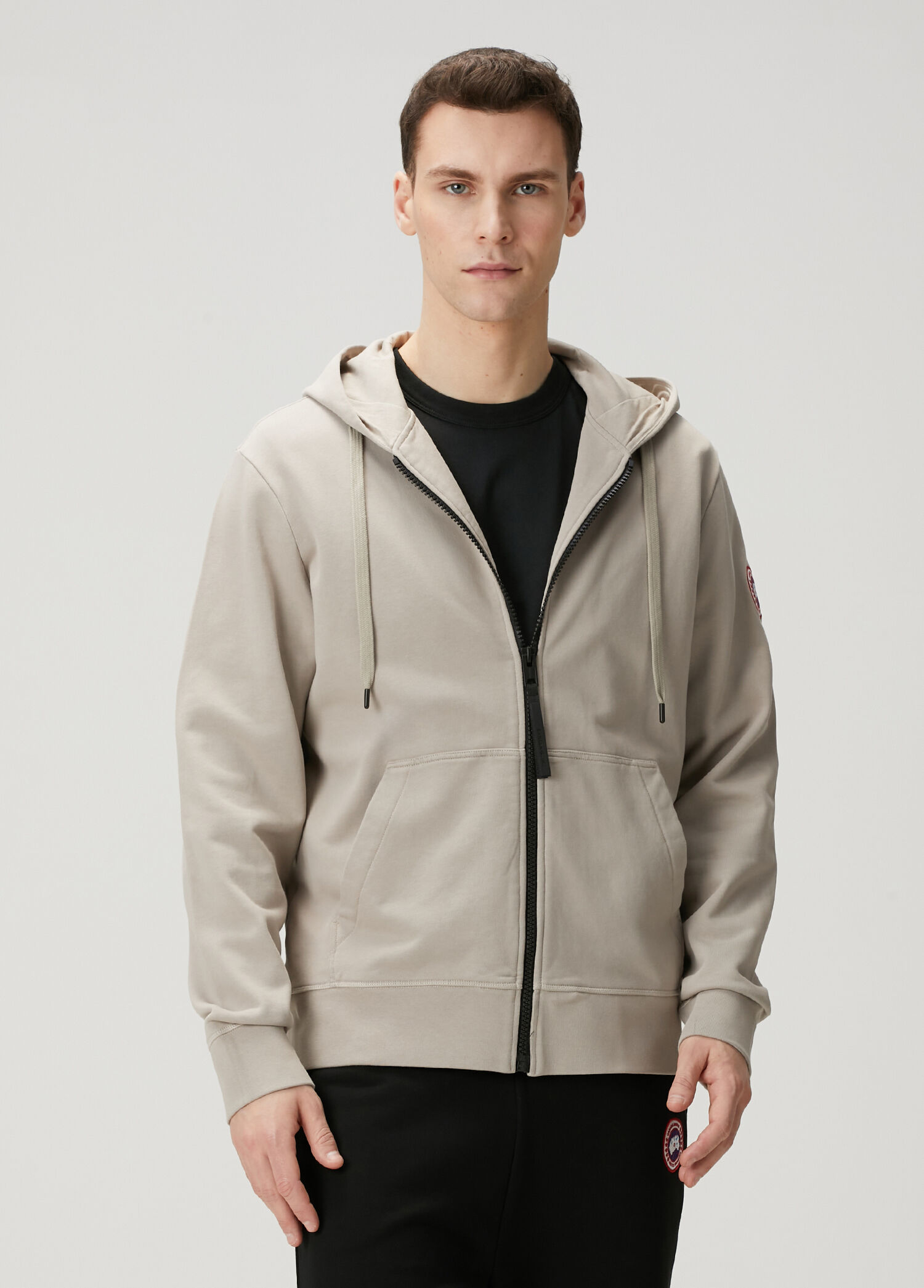 Huron Bej Kapüşonlu Sweatshirt
