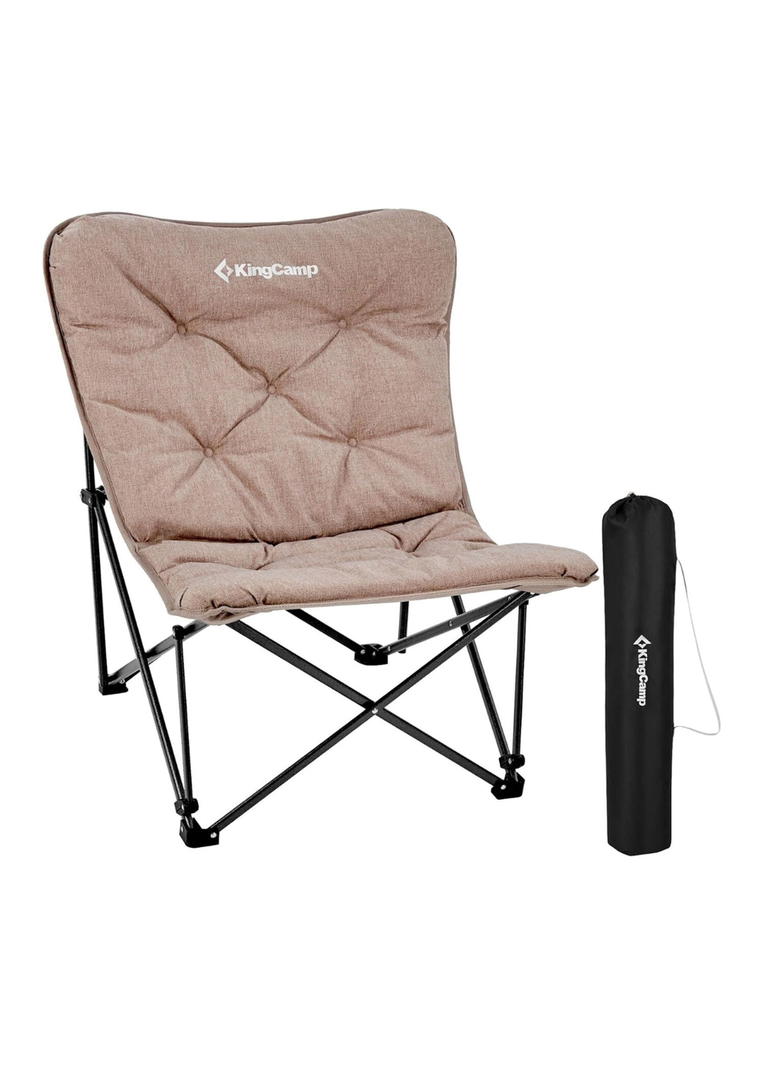 KingCamp - Lemon Lux Brown Ultra Konforlu Katlanır Kamp Sandalyesi