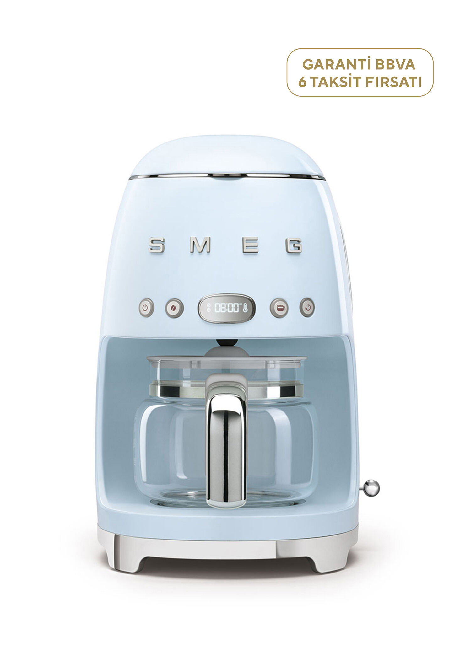 DCF02PBEU 50's Style Pastel Mavi Filtre Kahve Makinesi