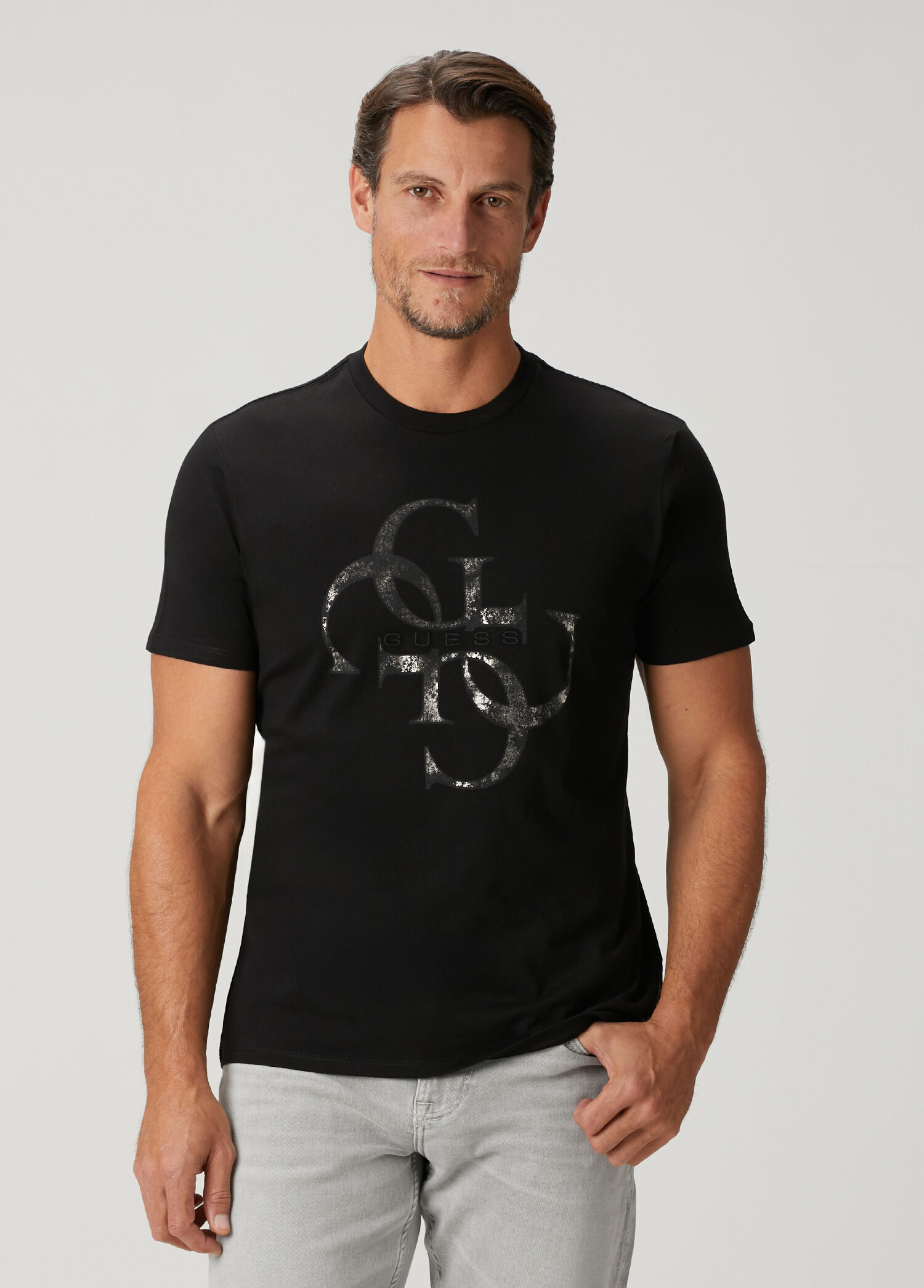 Regular Fit Shimmer Lacivert T-shirt