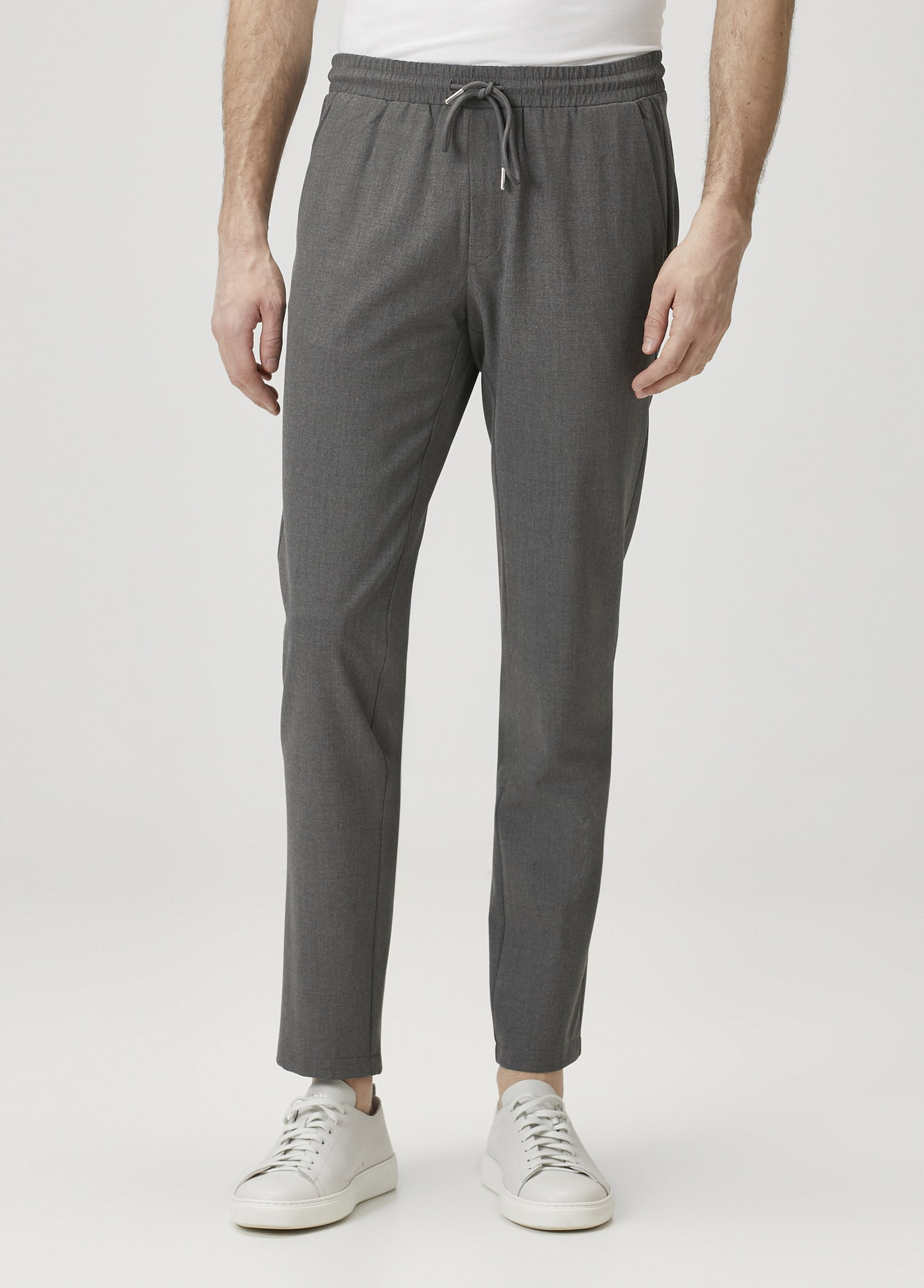 Gri Beli Kordonlu Pantolon_1